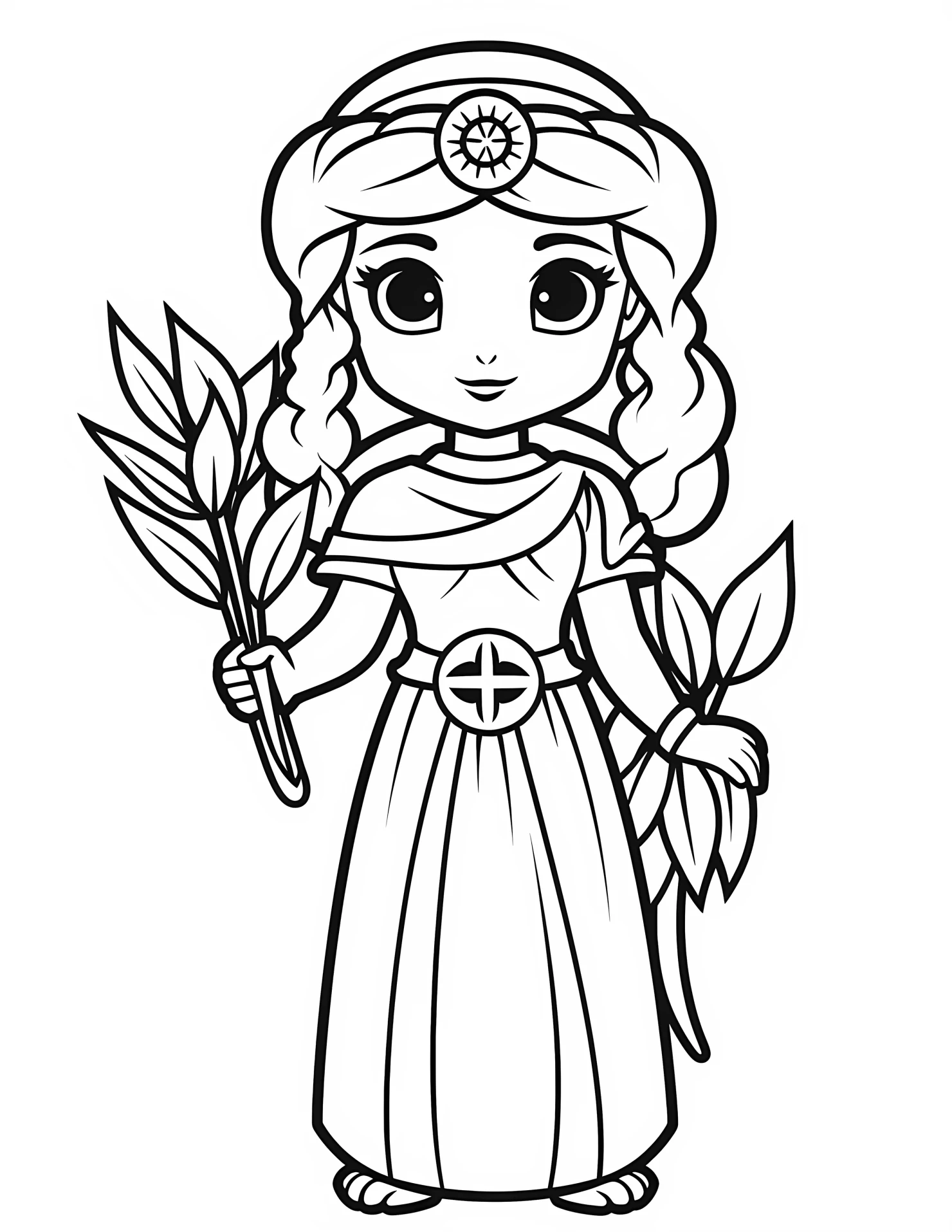 Demeter for kids coloring page on white color background #31167