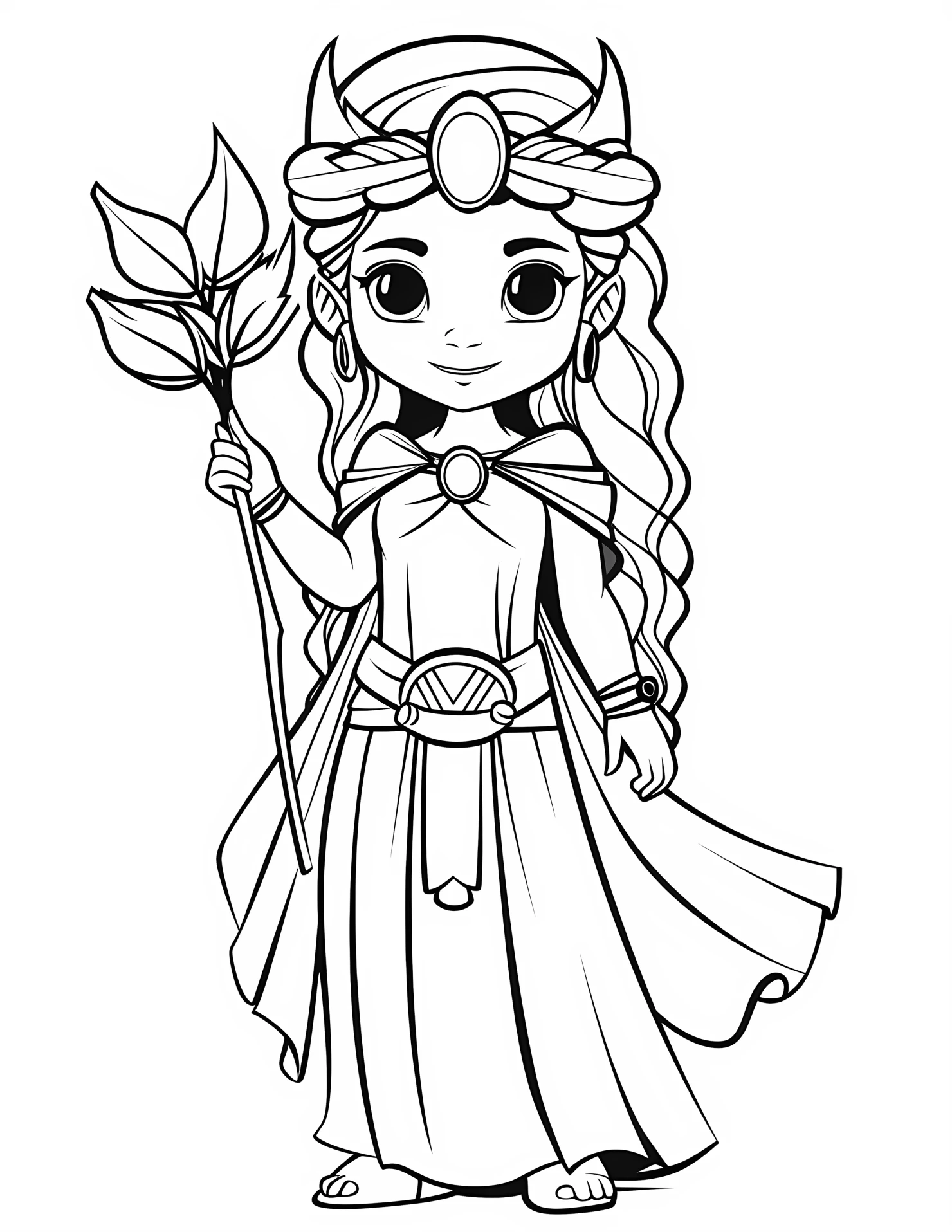 Demeter for kids coloring page on white color background #31168