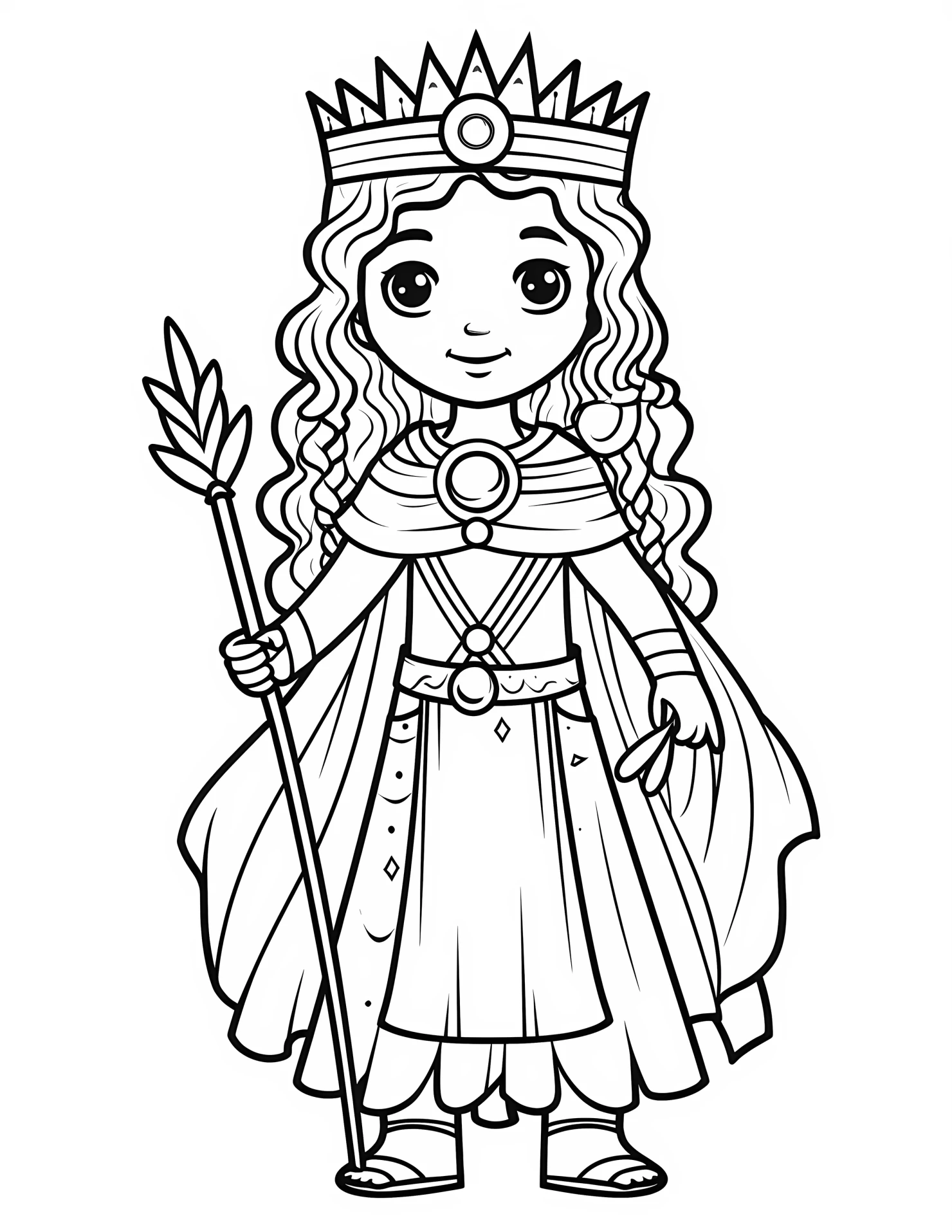 Demeter for kids coloring page on white color background #31169