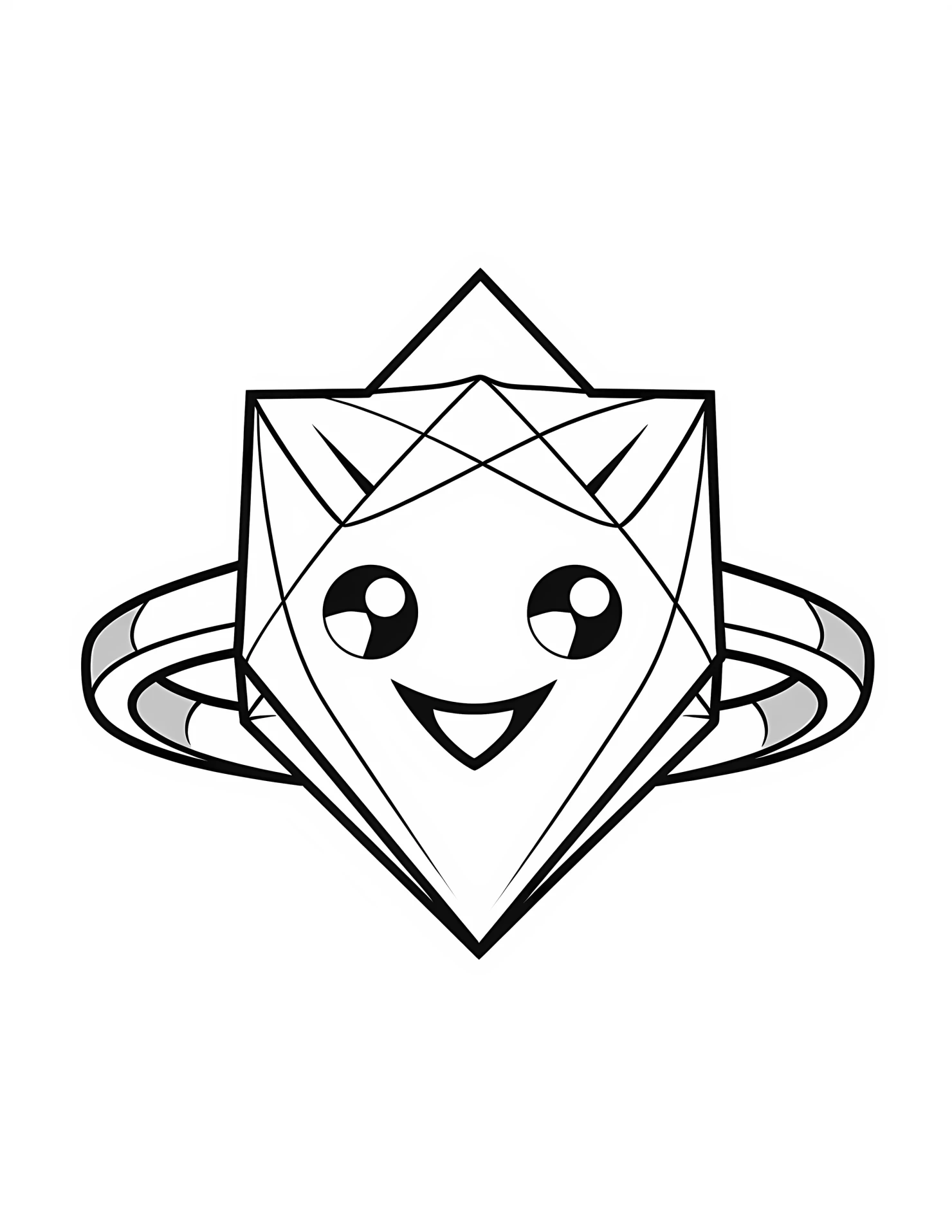 Diamond ring for kids coloring page on white color background #31178