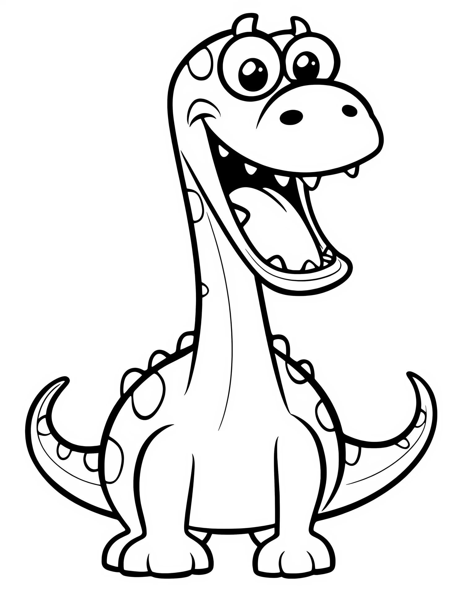 Diplodocus for kids coloring page on white color background #31184