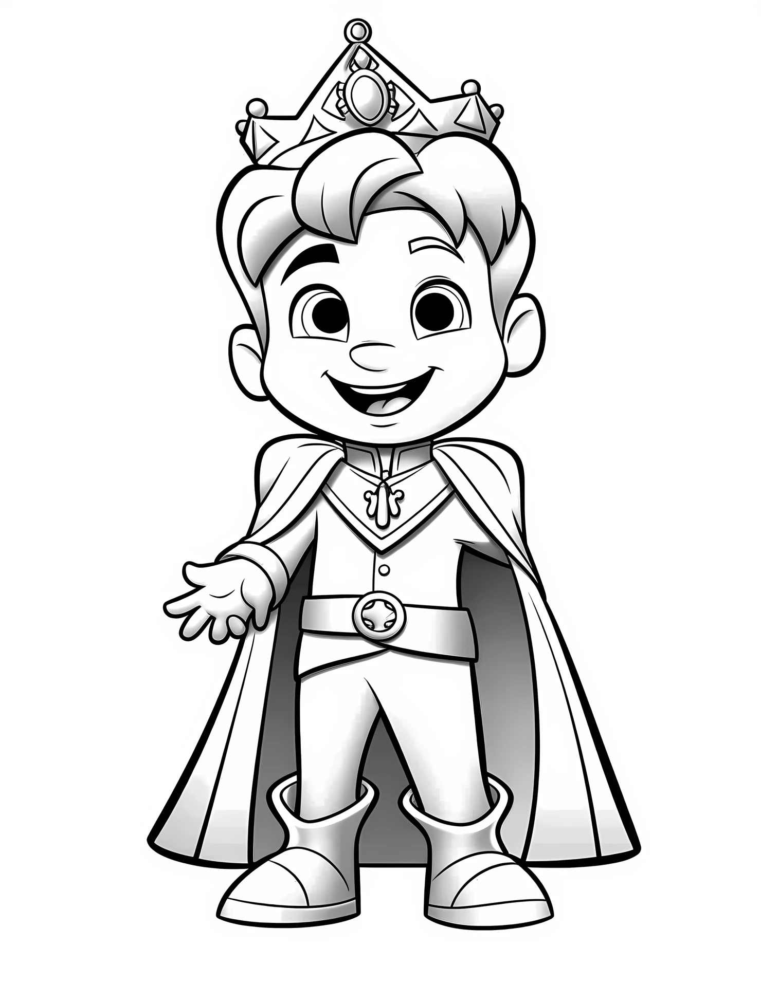 Disney princes for kids coloring page on white color background #31190