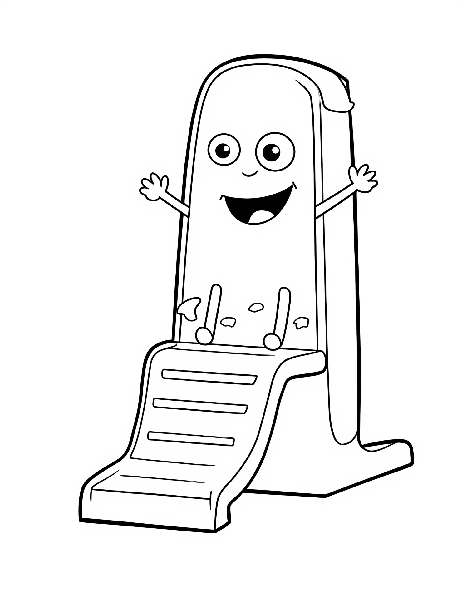 Diving board for kids coloring page on white color background #31196