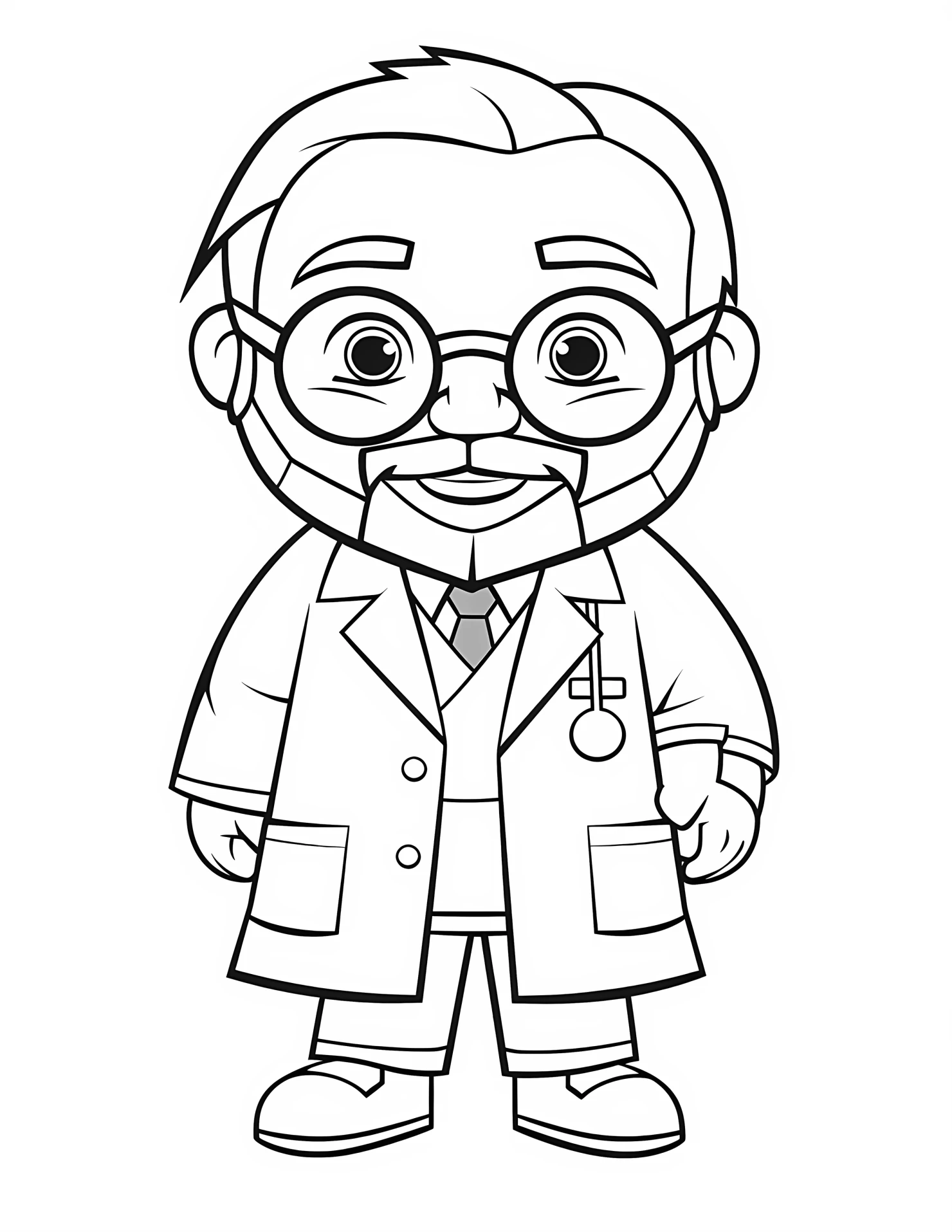 Doctor for kids coloring page on white color background #31199