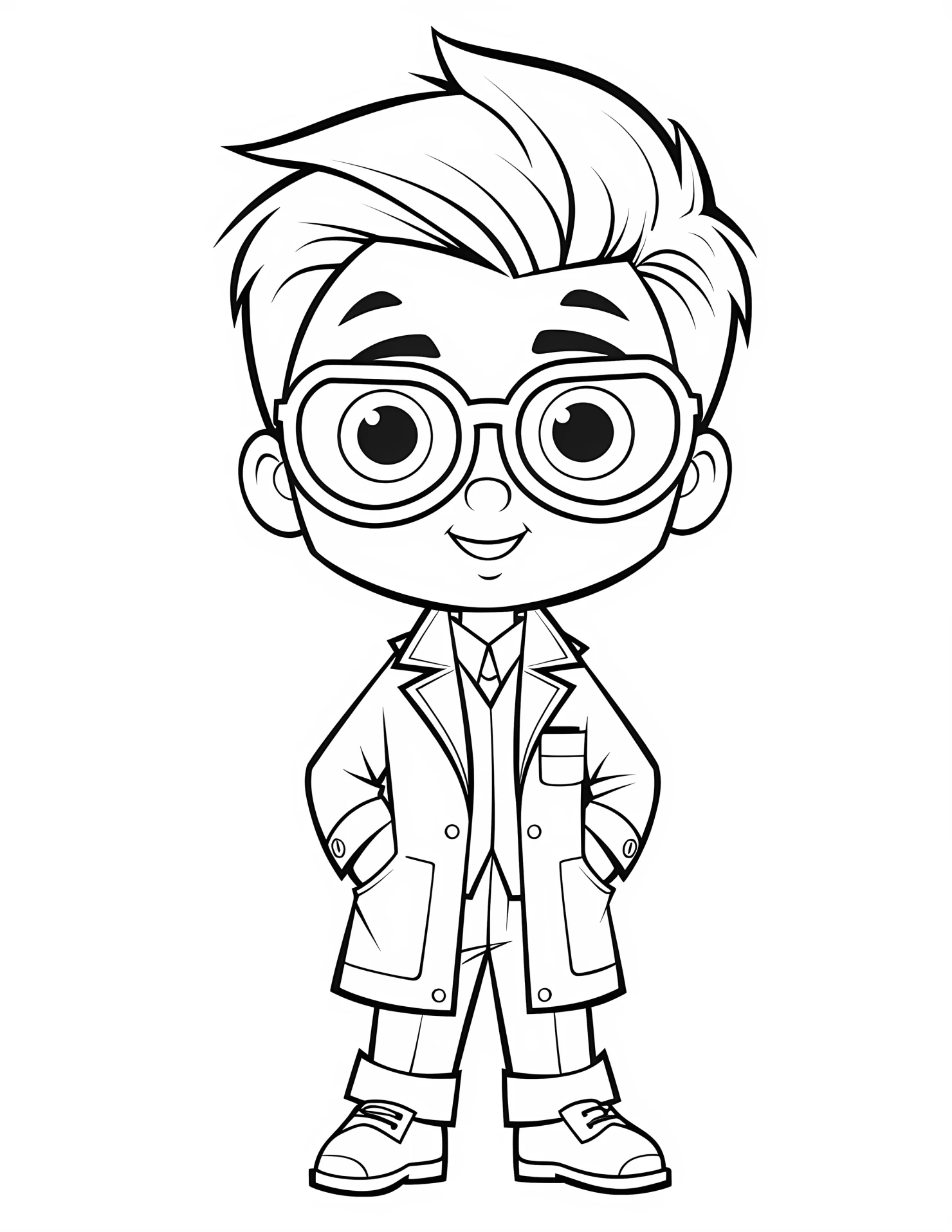 Doctor for kids coloring page on white color background #31200