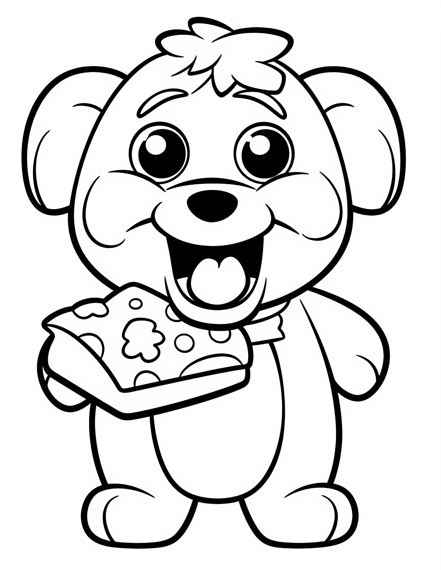 Dog for kids coloring page on white color background #31210