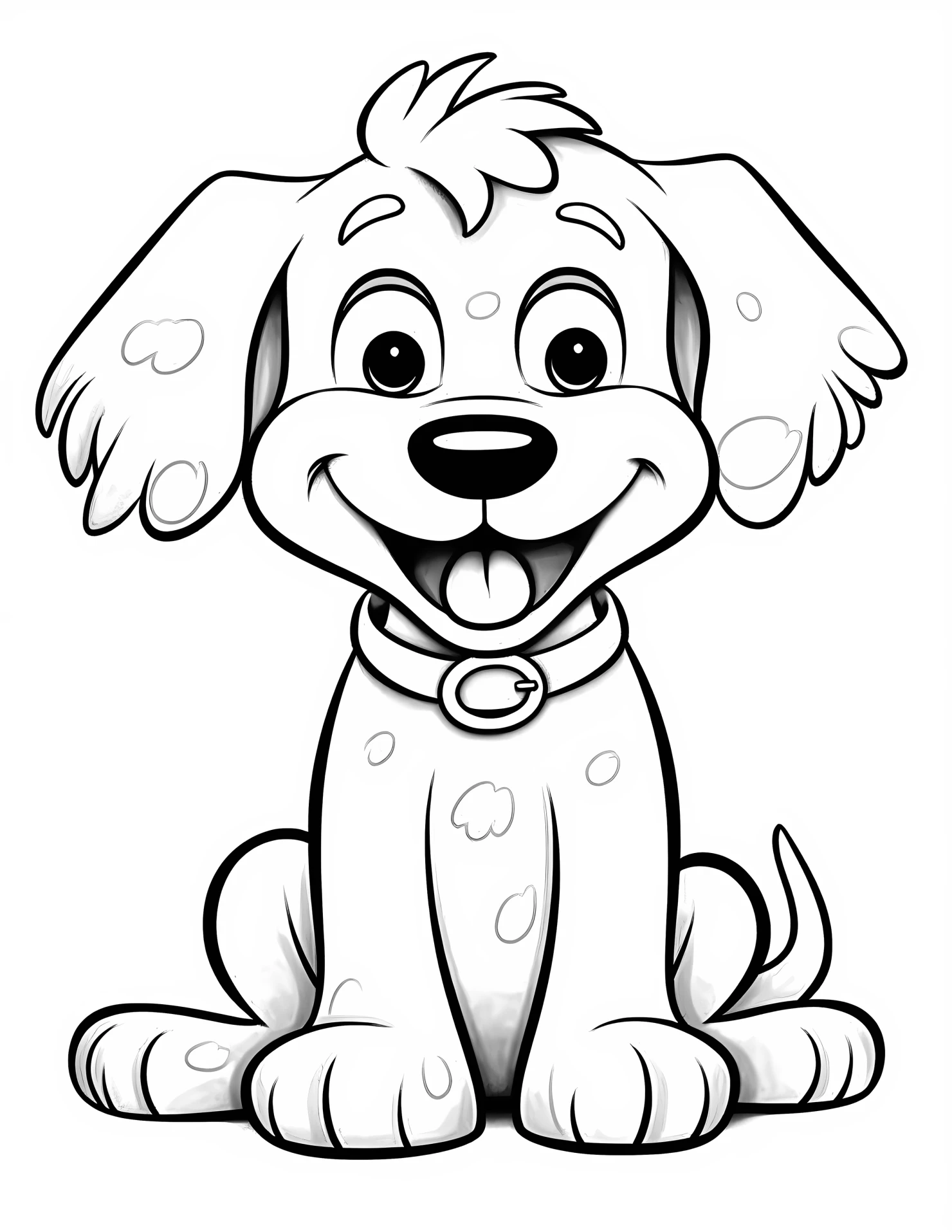 Dog for kids coloring page on white color background #31215