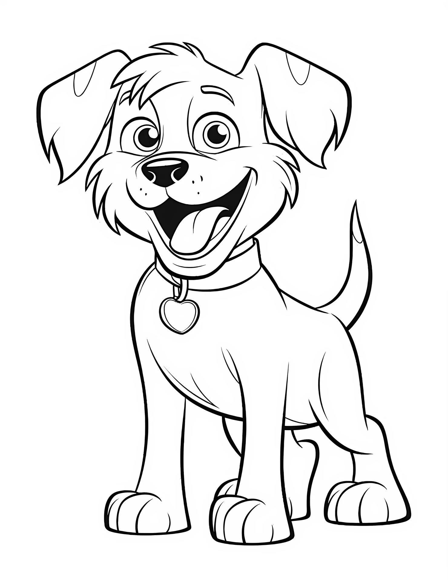 Dog for kids coloring page on white color background #31218