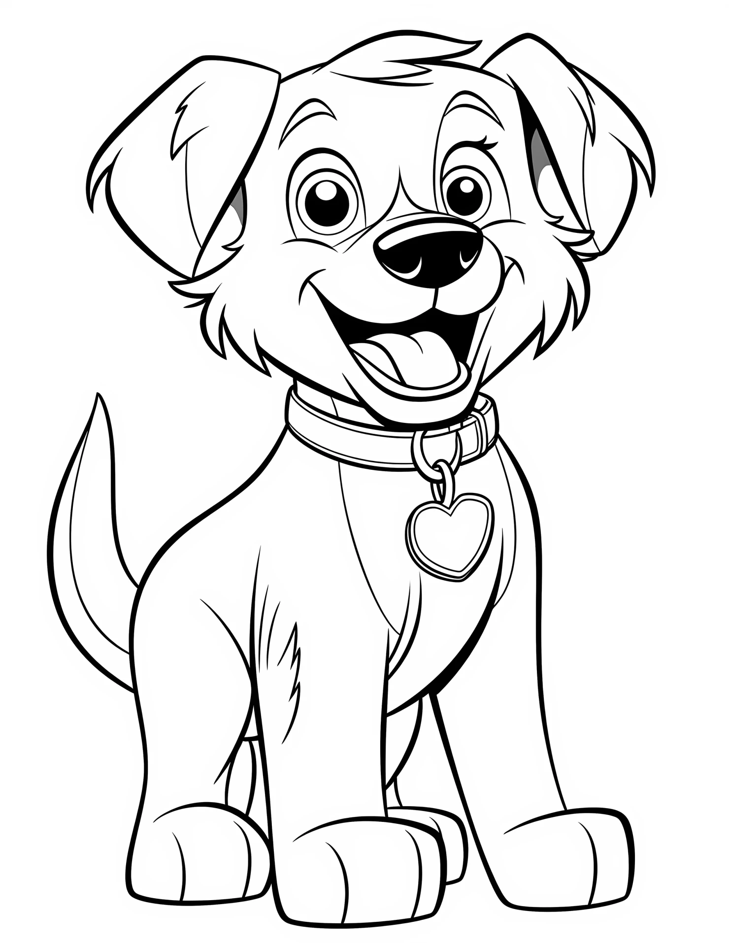 Dog for kids coloring page on white color background #31220