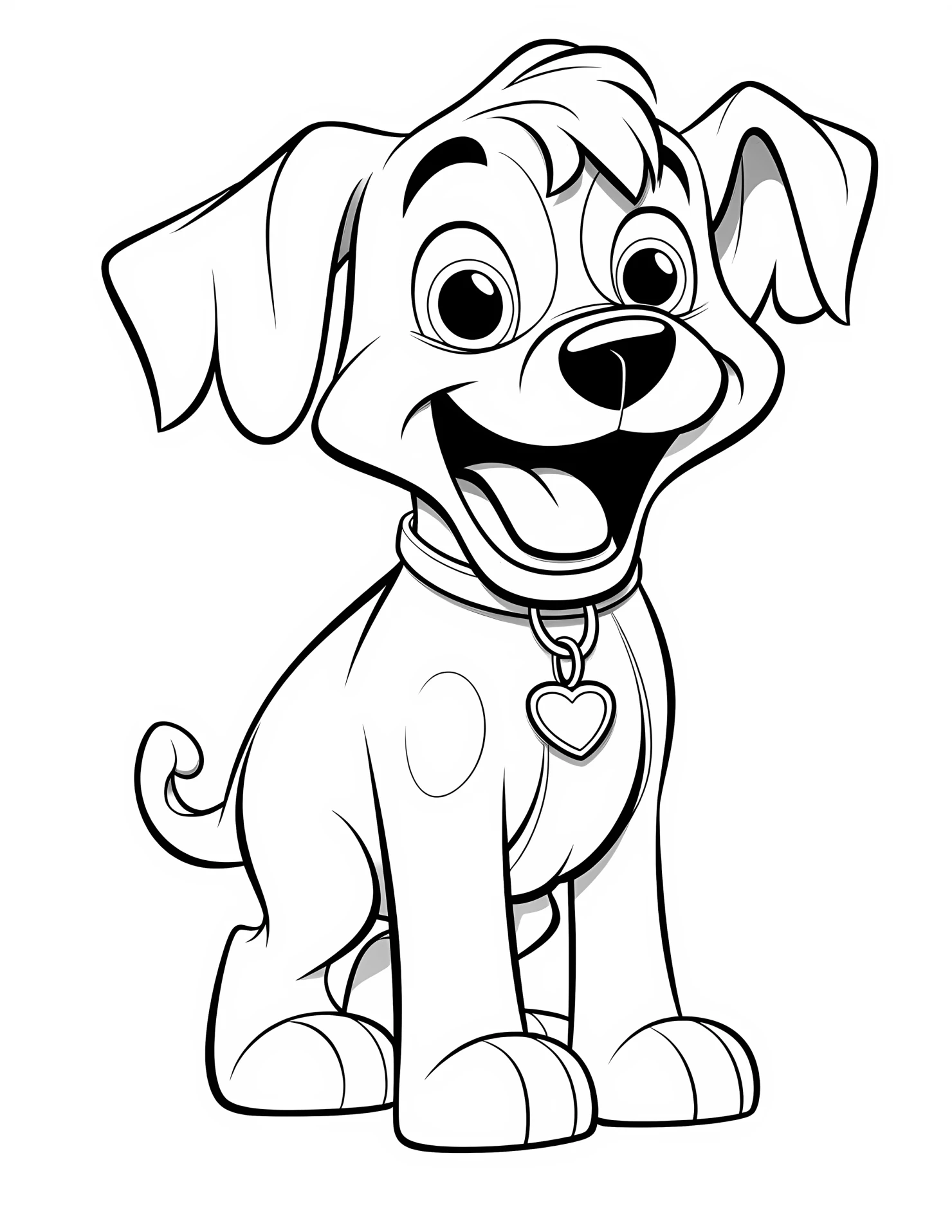 Dog for kids coloring page on white color background #31223