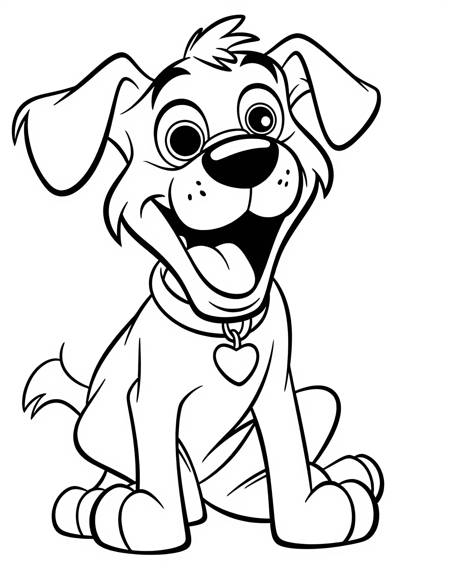 Dog for kids coloring page on white color background #31224