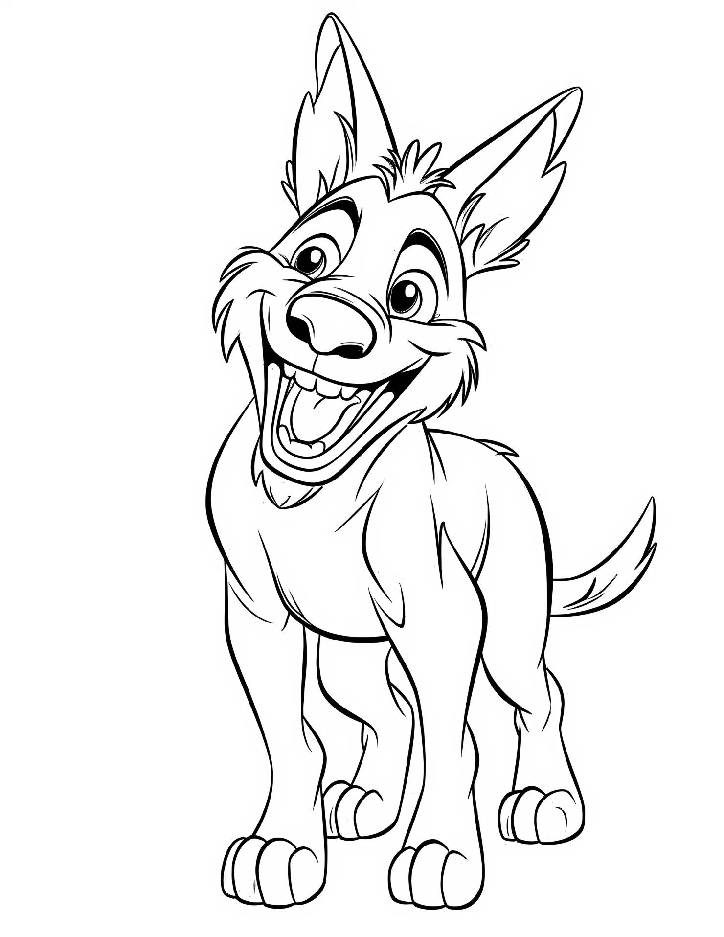 Donkey for kids coloring page on white color background #31233