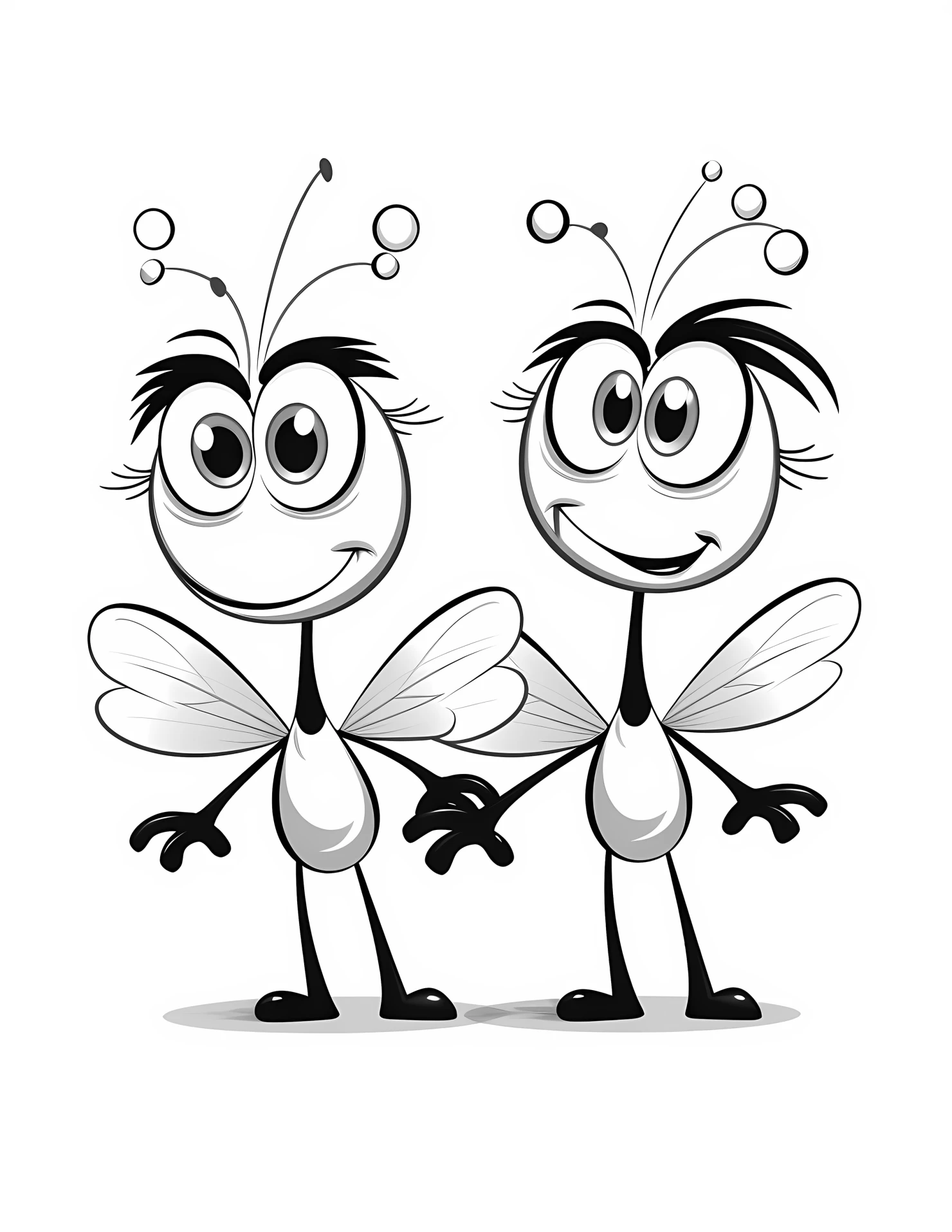 Dragonflies for kids coloring page on white color background #31246