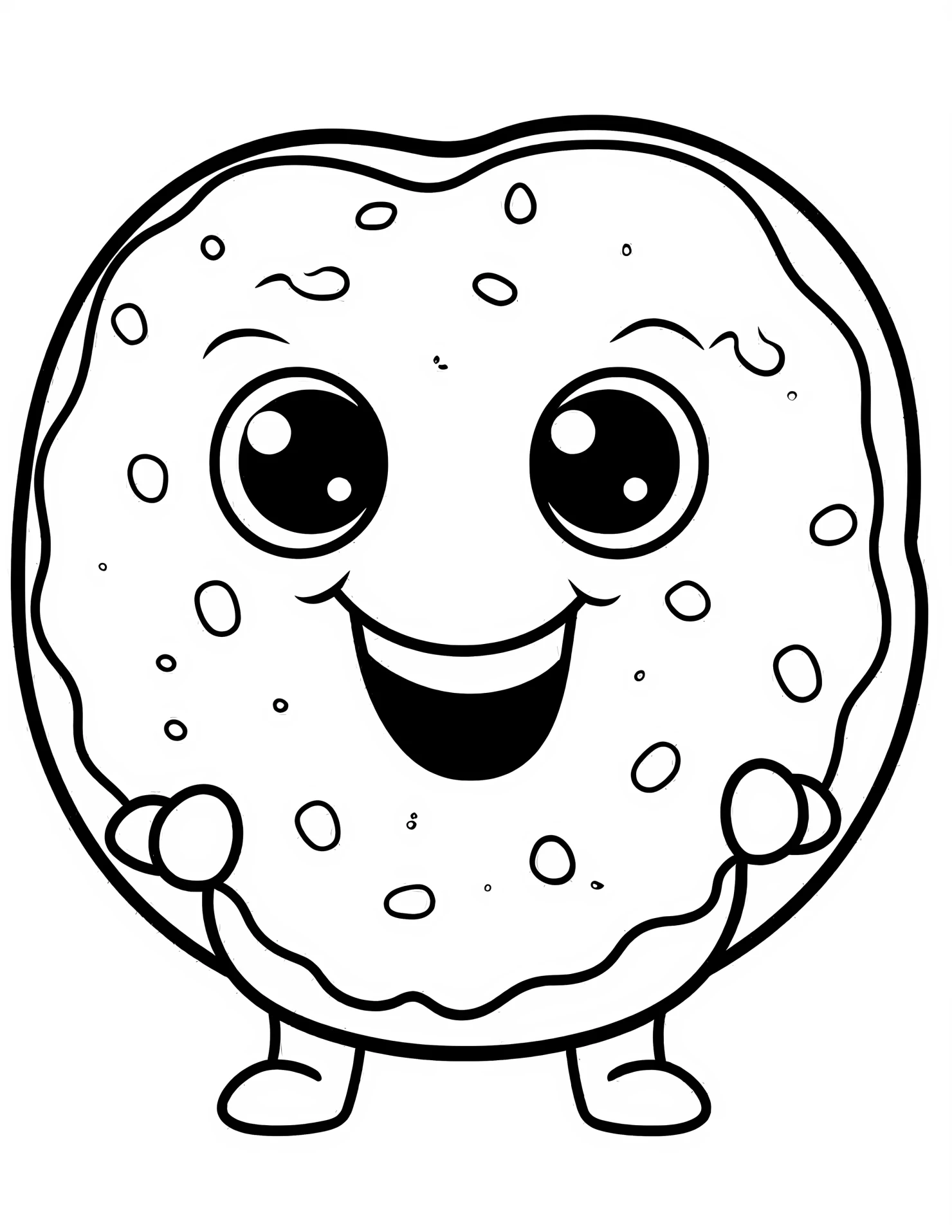 Donut for kids coloring page on white color background #31255