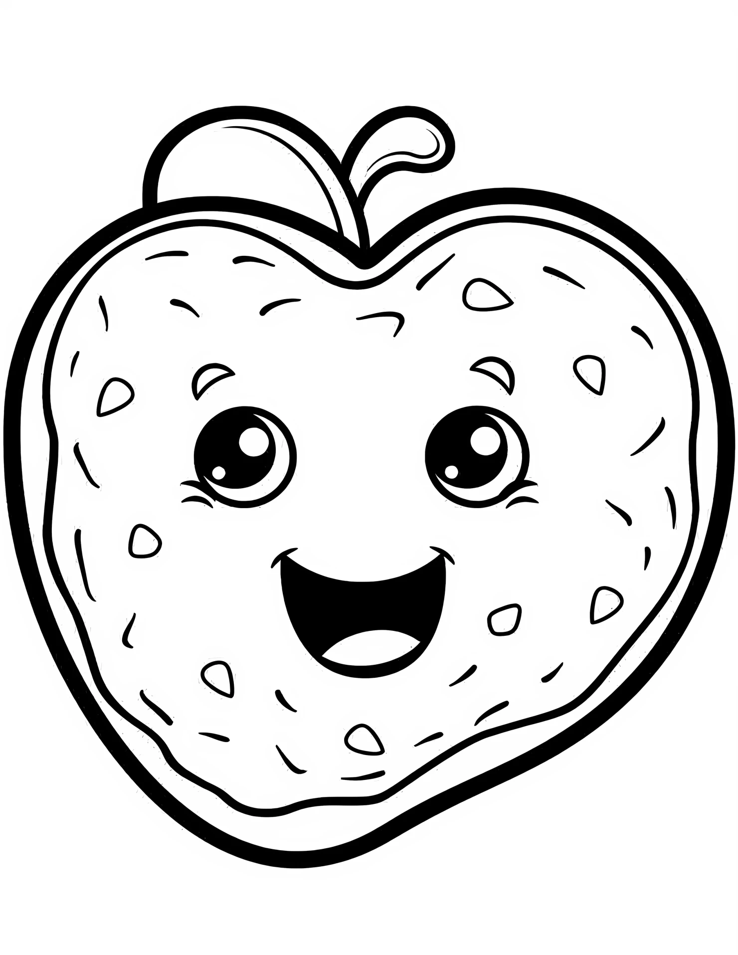 Donut for kids coloring page on white color background #31256
