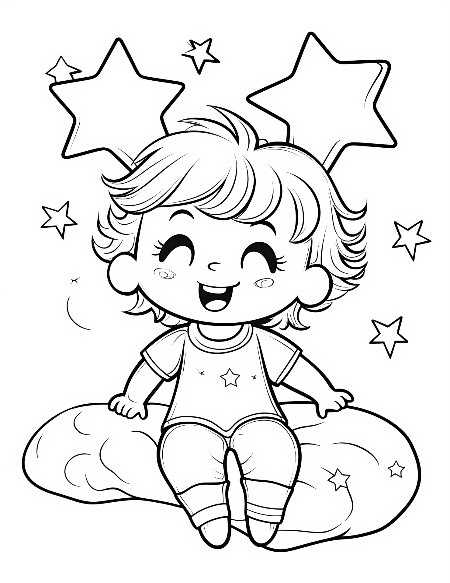 Dream for kids coloring page on white color background #31267