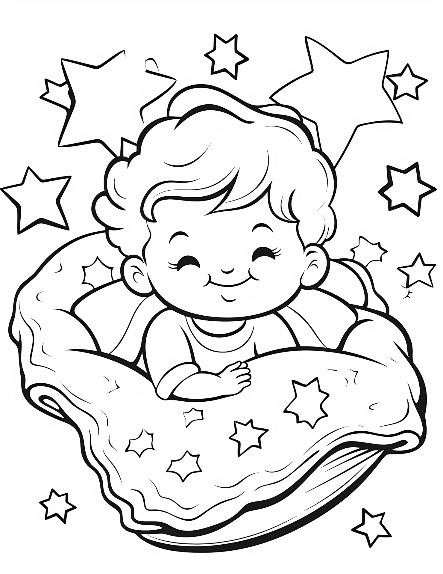 Dream for kids coloring page on white color background #31269