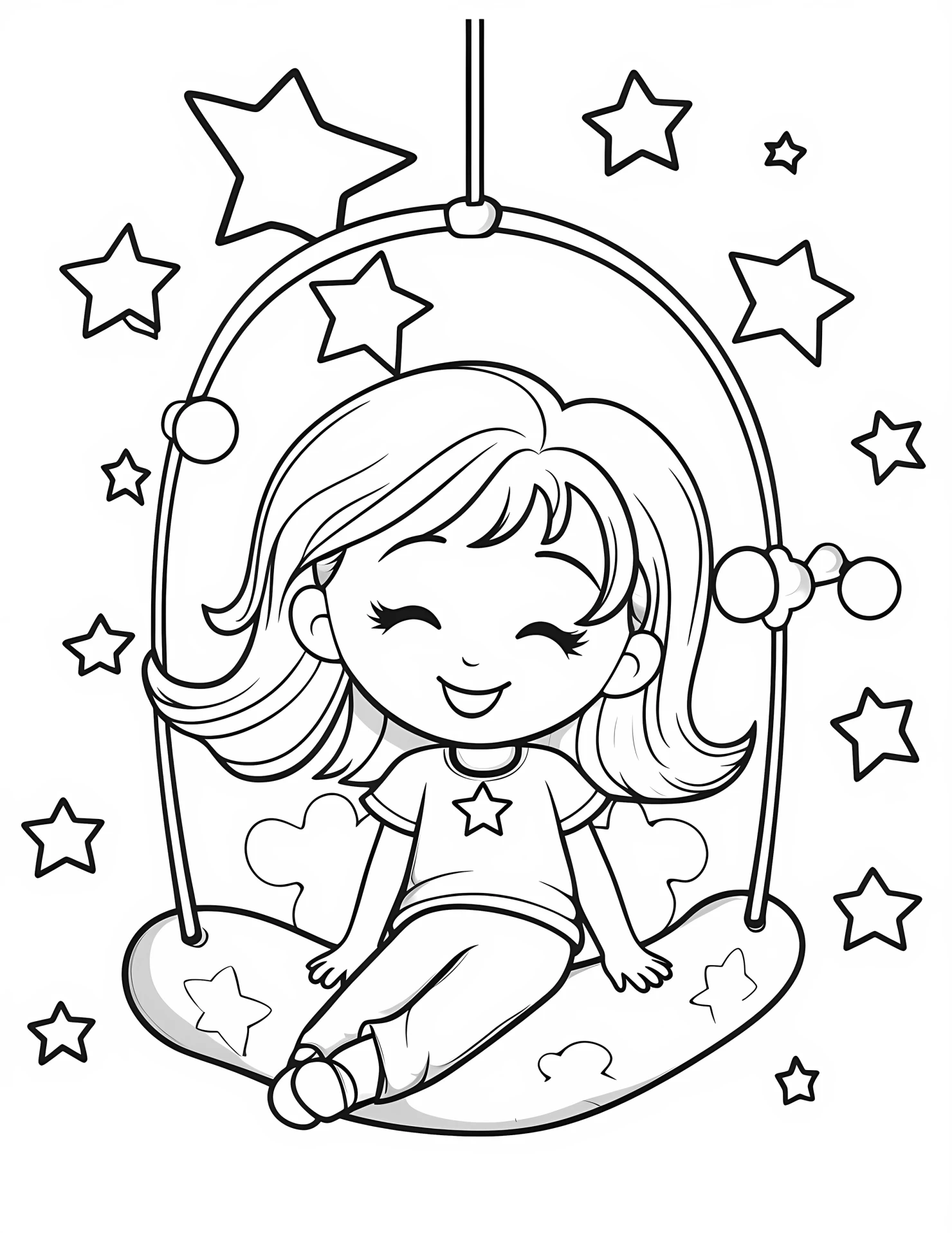 Dream for kids coloring page on white color background #31272