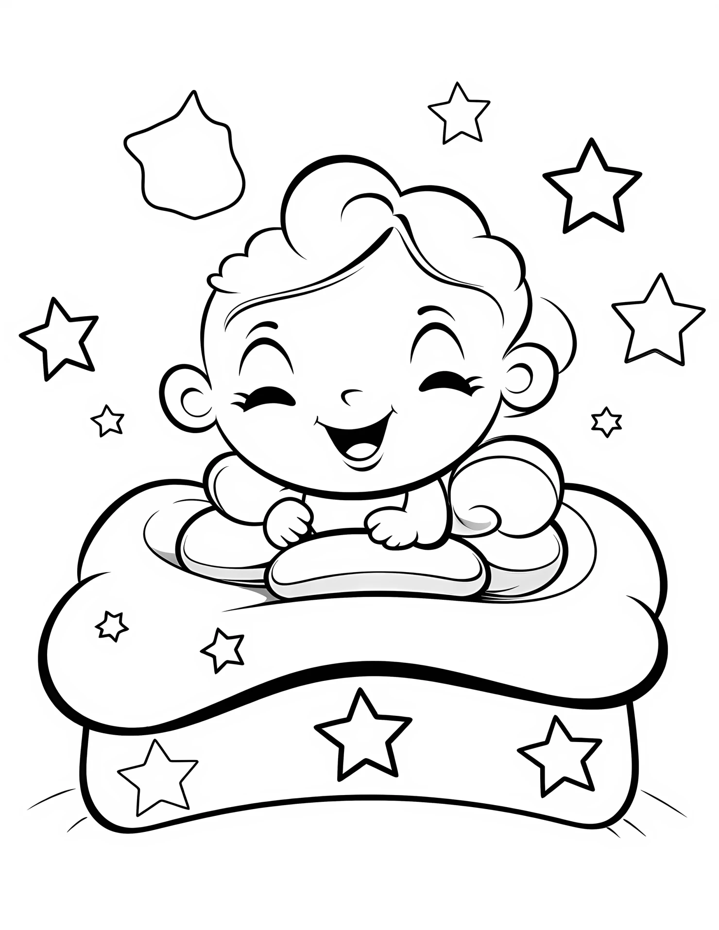 Dream for kids coloring page on white color background #31273