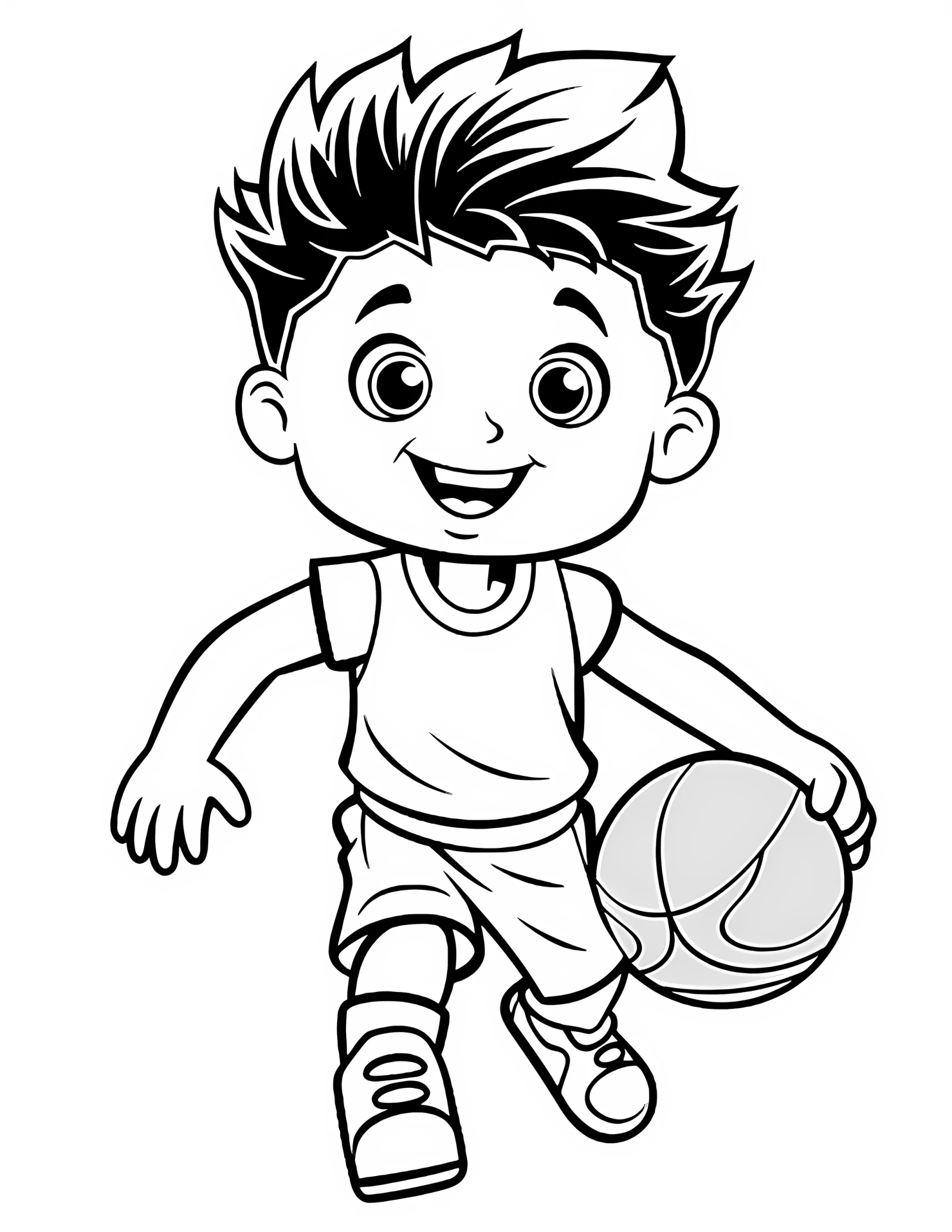 Dribbling for kids coloring page on white color background #31278
