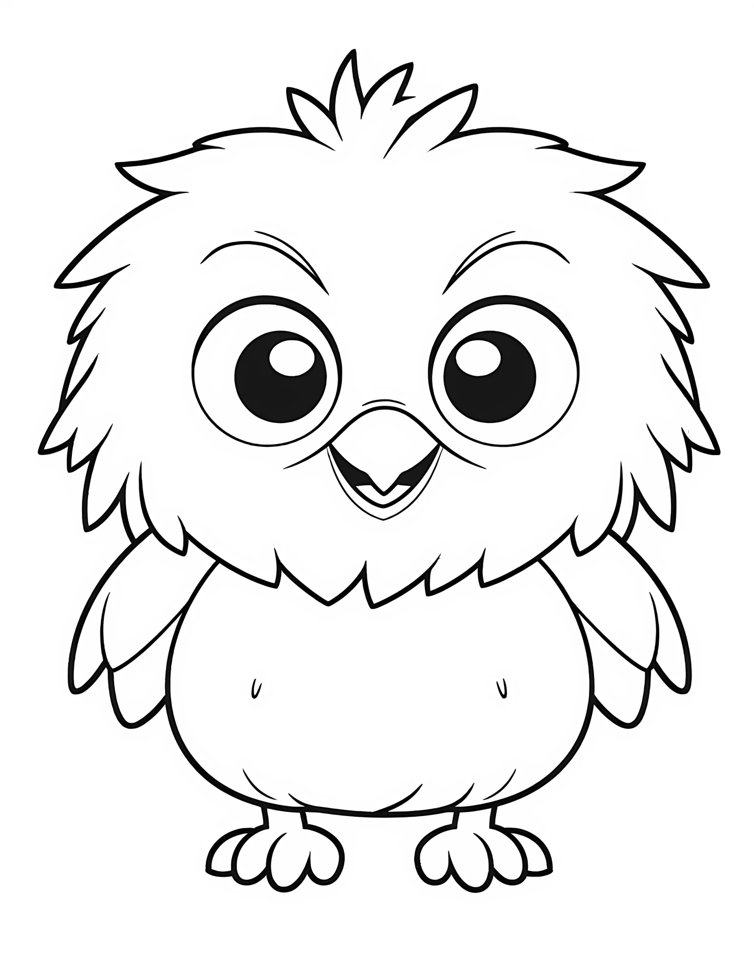 Eagle baby for kids coloring page on white color background #31304