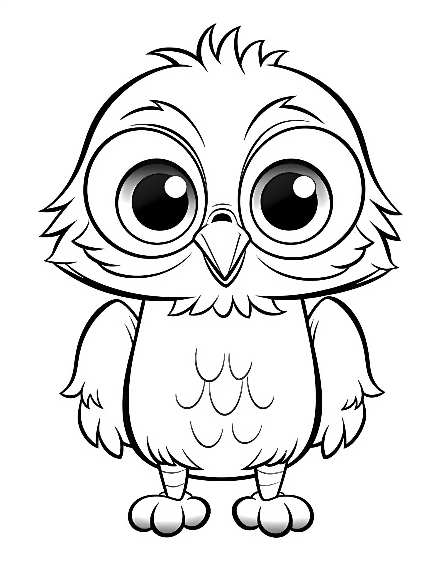 Eagle baby for kids coloring page on white color background #31306