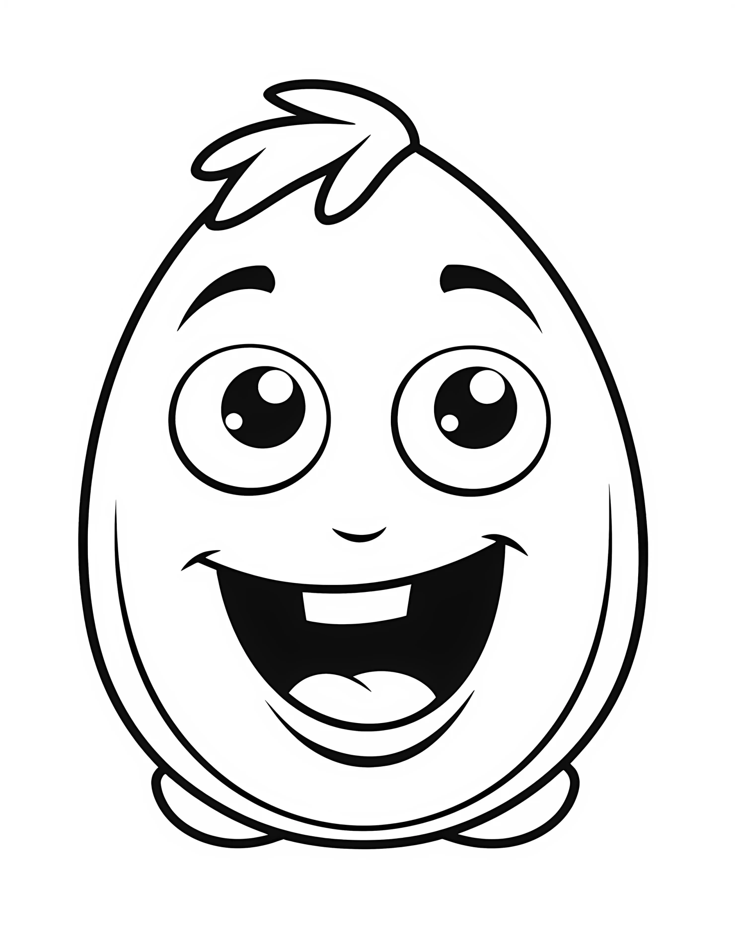 Easter egg for kids coloring page on white color background #31315