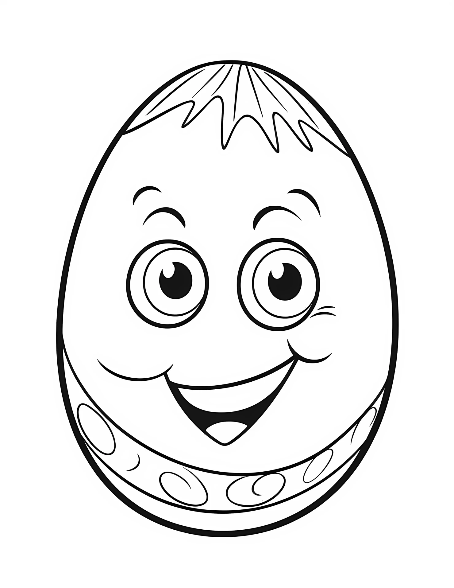 Easter egg for kids coloring page on white color background #31316