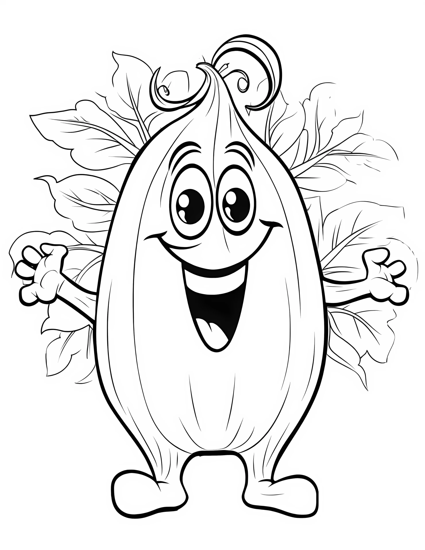 Eggplant for kids coloring page on white color background #31324