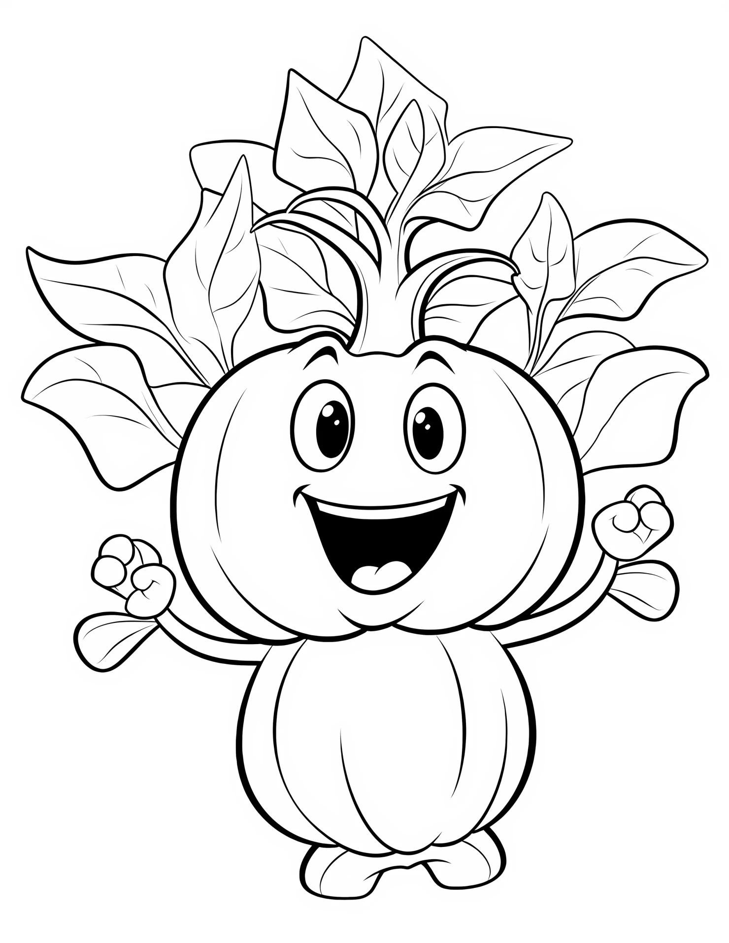 Eggplant for kids coloring page on white color background #31326