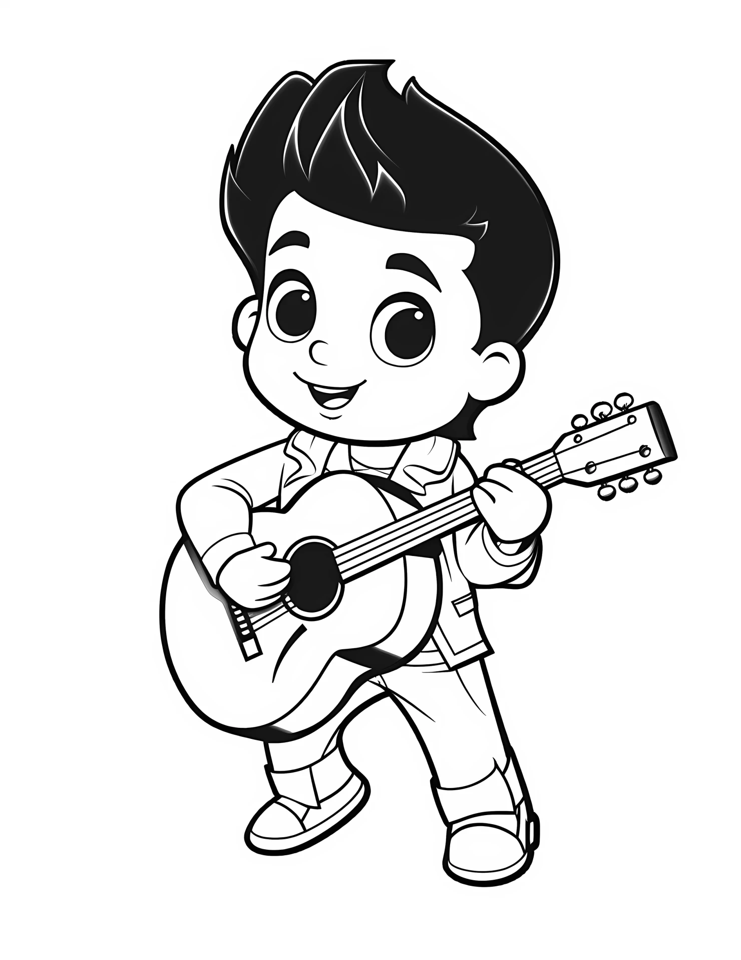 Elvis presley for kids coloring page on white color background #31387