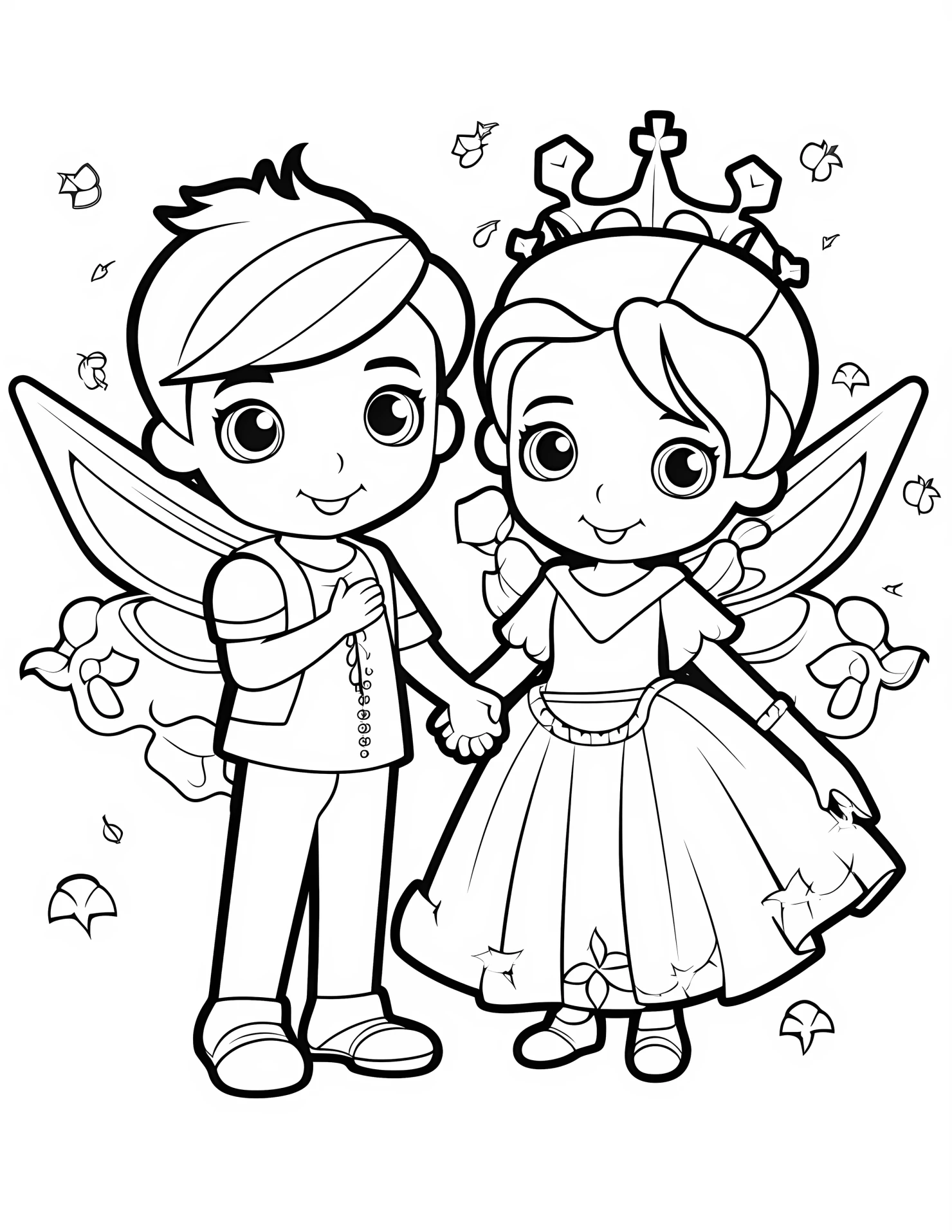 Fantasy for kids coloring page on white color background #31418