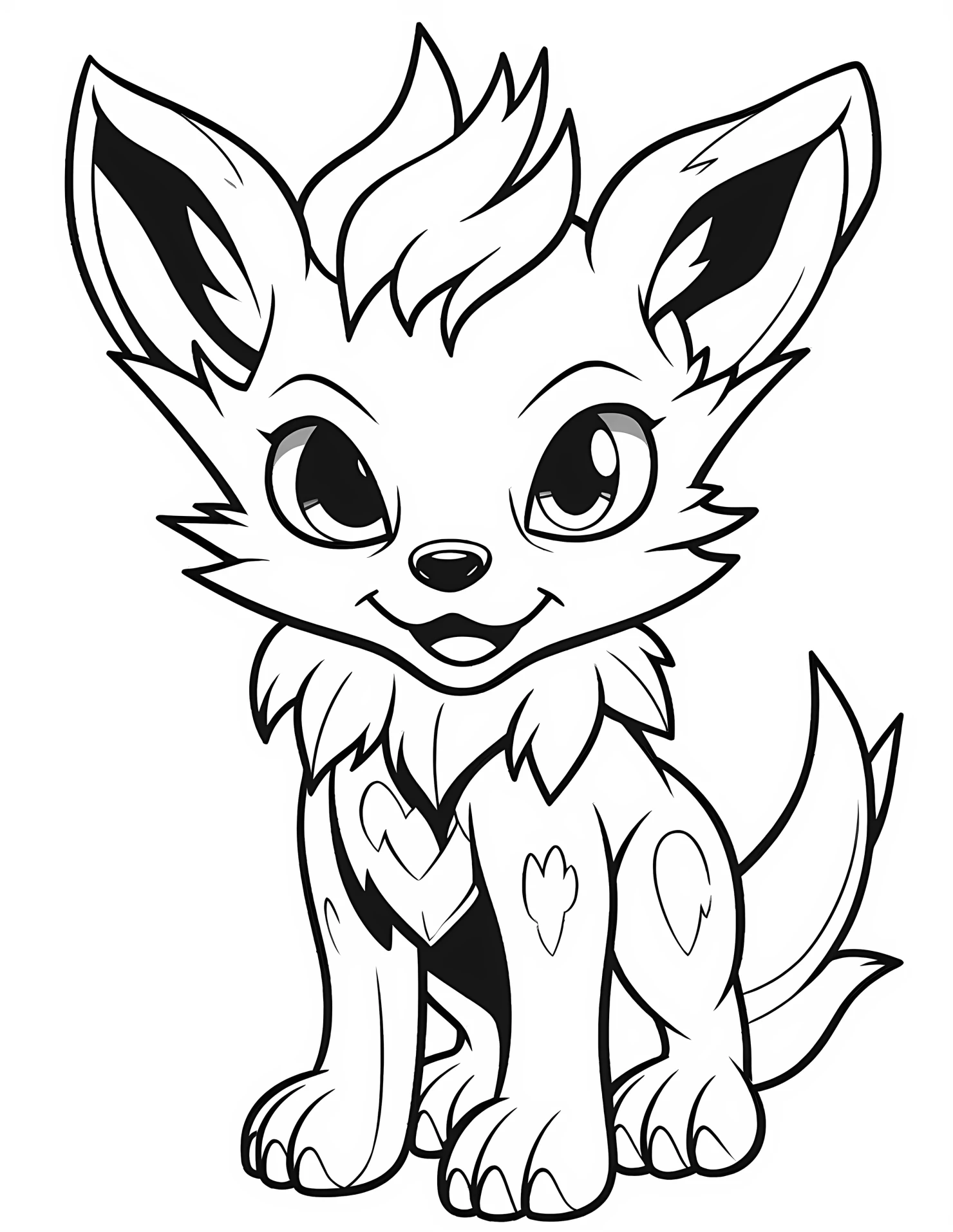 Fenrir for kids coloring page on white color background #31421