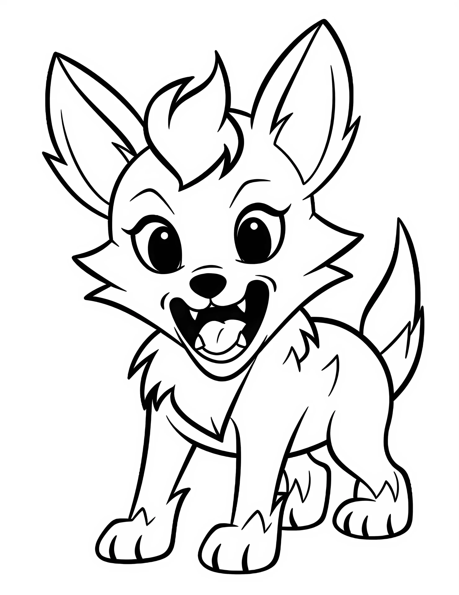 Fenrir for kids coloring page on white color background #31423