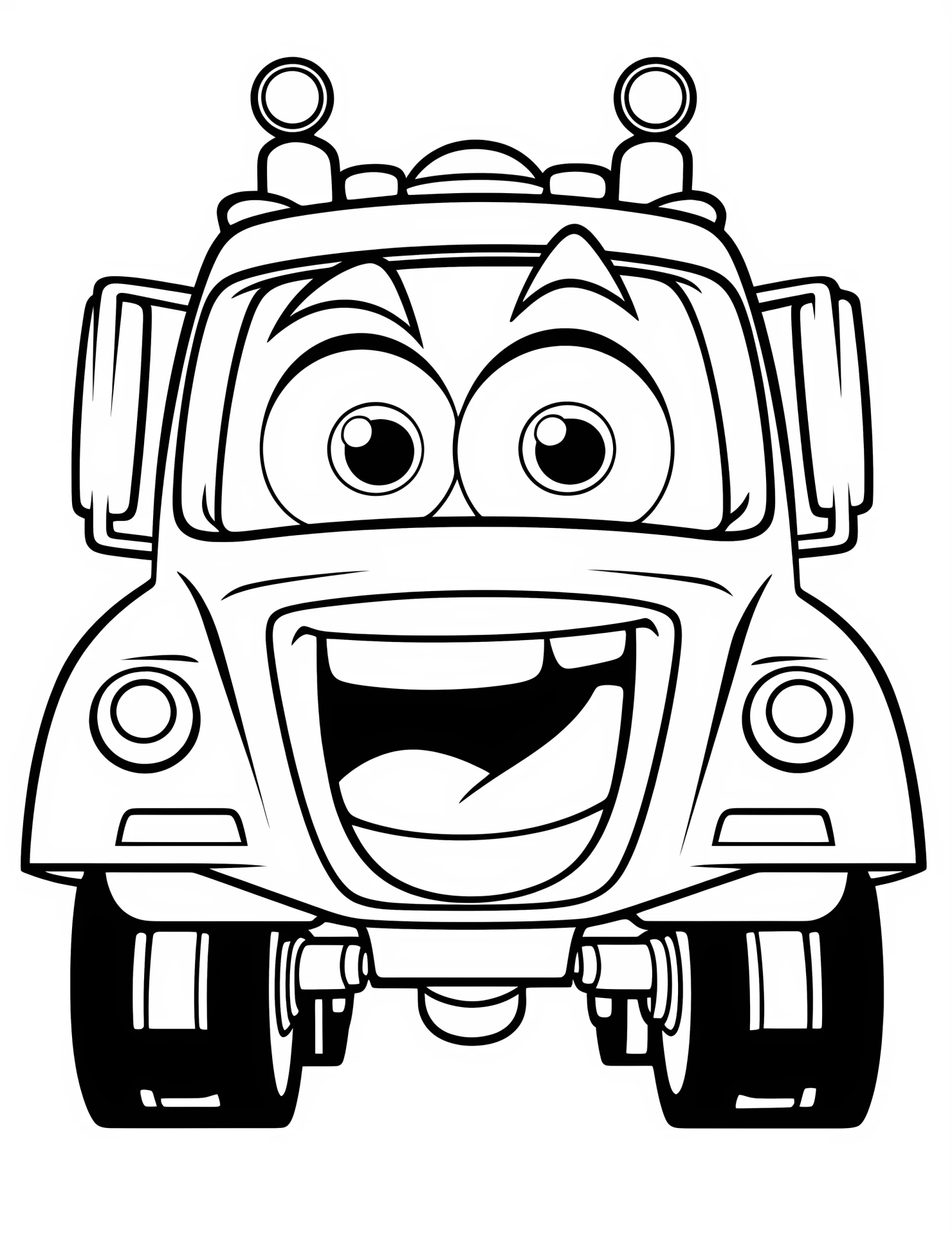 Fire engine for kids coloring page on white color background #31437