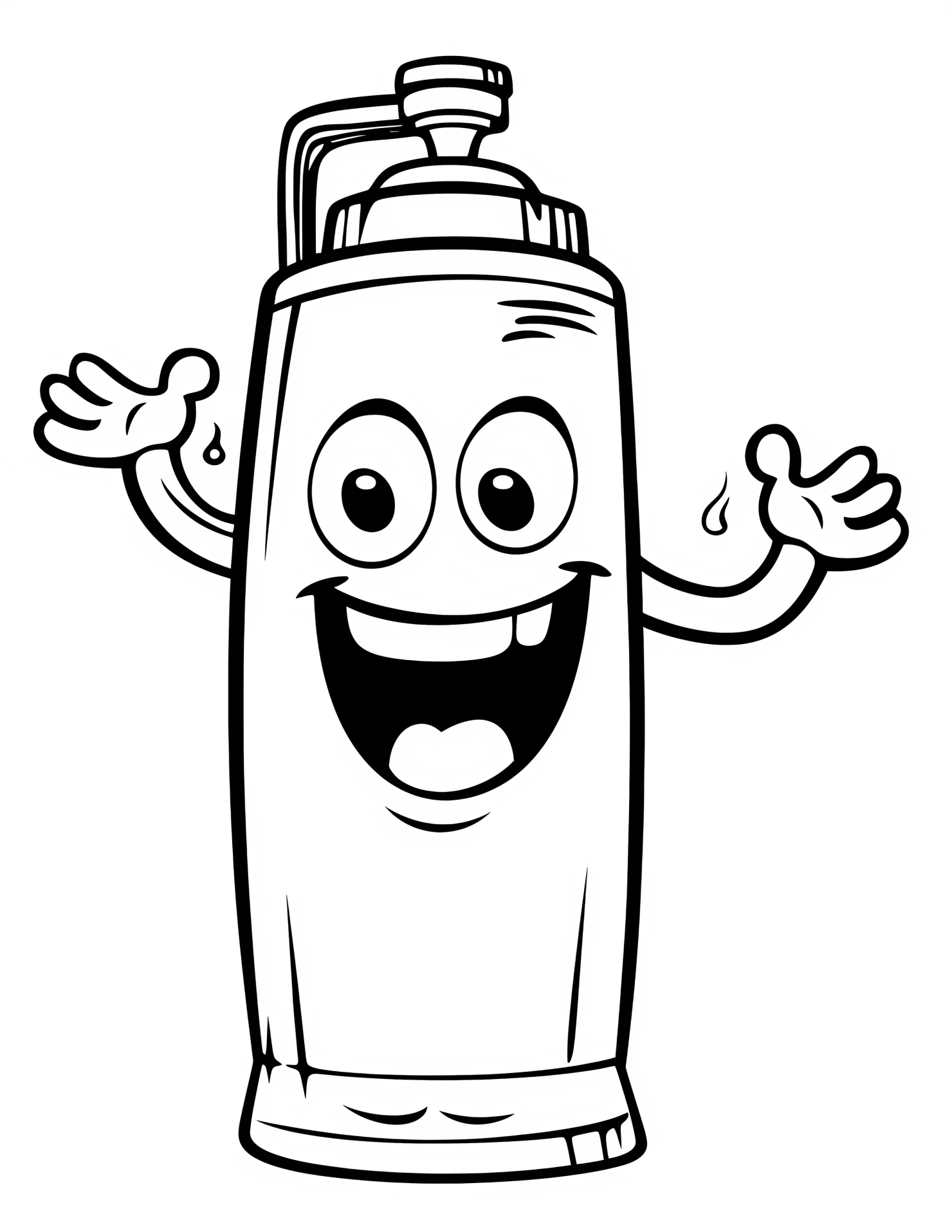 Fire extinguisher for kids coloring page on white color background #31441