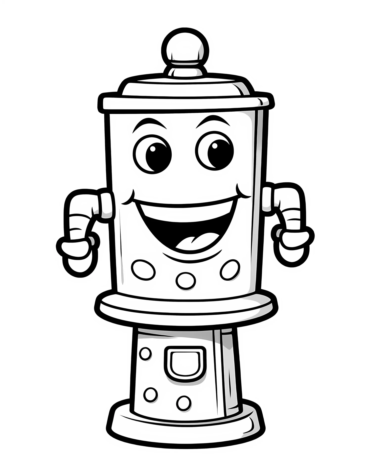 Fire hydrant for kids coloring page on white color background #31457