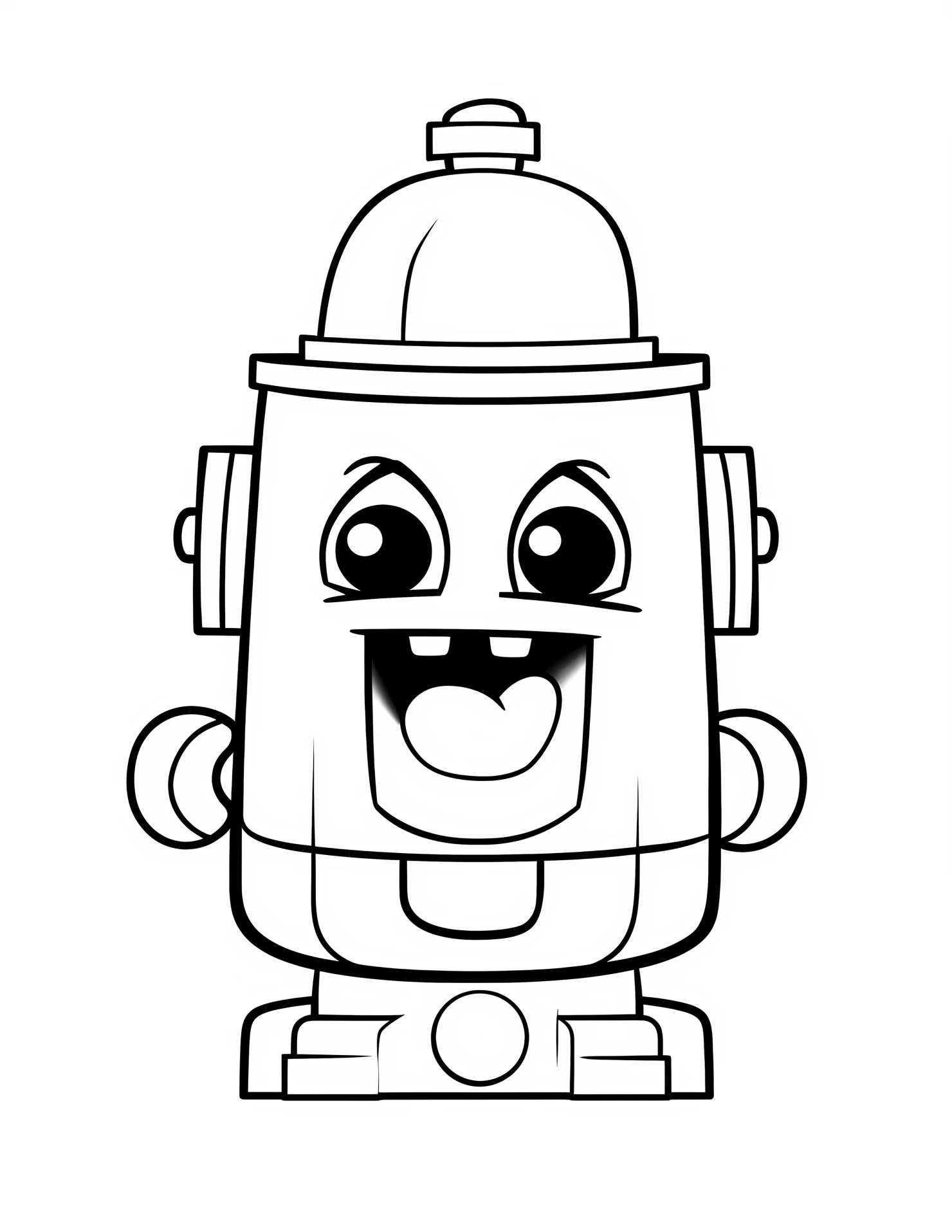 Fire hydrant for kids coloring page on white color background #31458