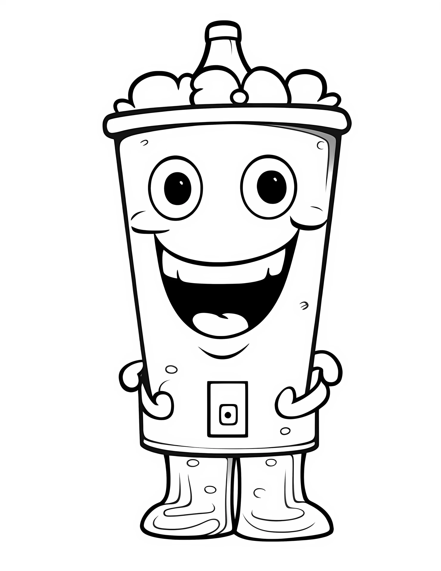 Fire hydrant for kids coloring page on white color background #31460