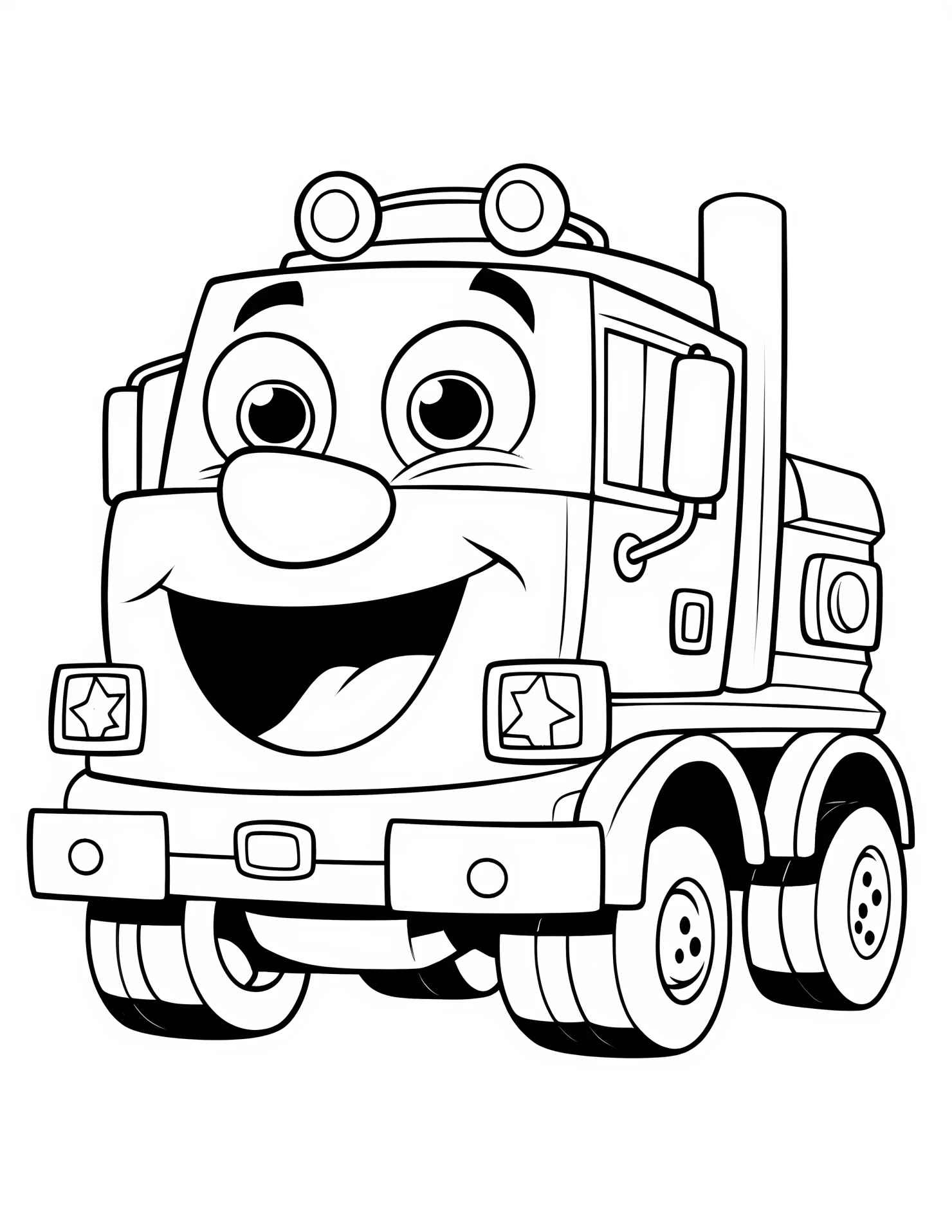 Fire truck for kids coloring page on white color background #31465