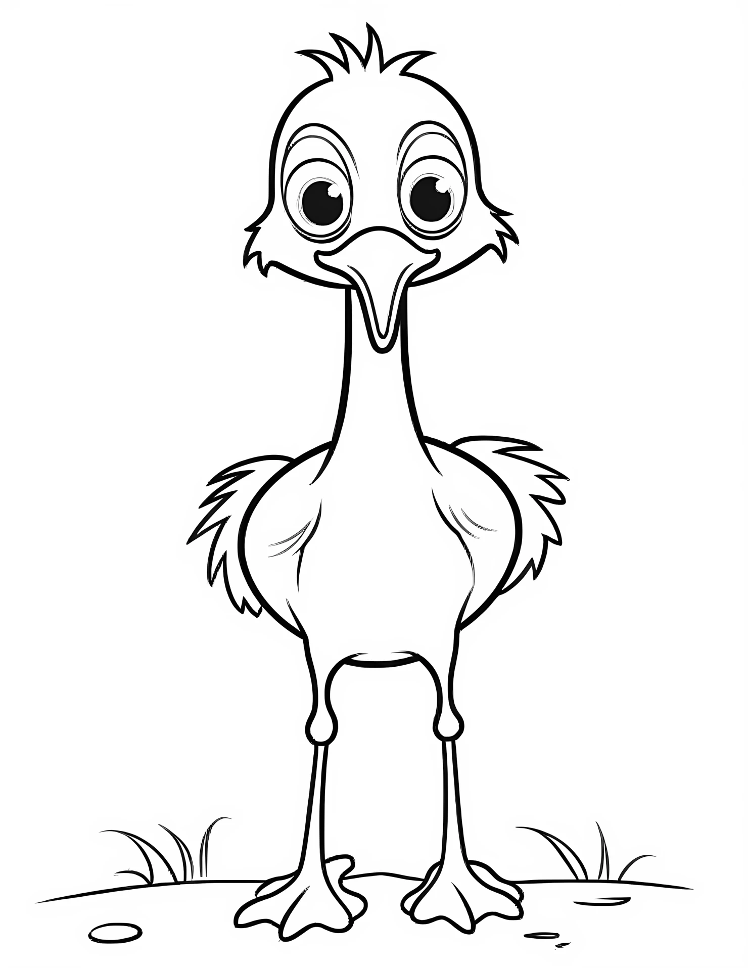 Flamingo for kids coloring page on white color background #31486