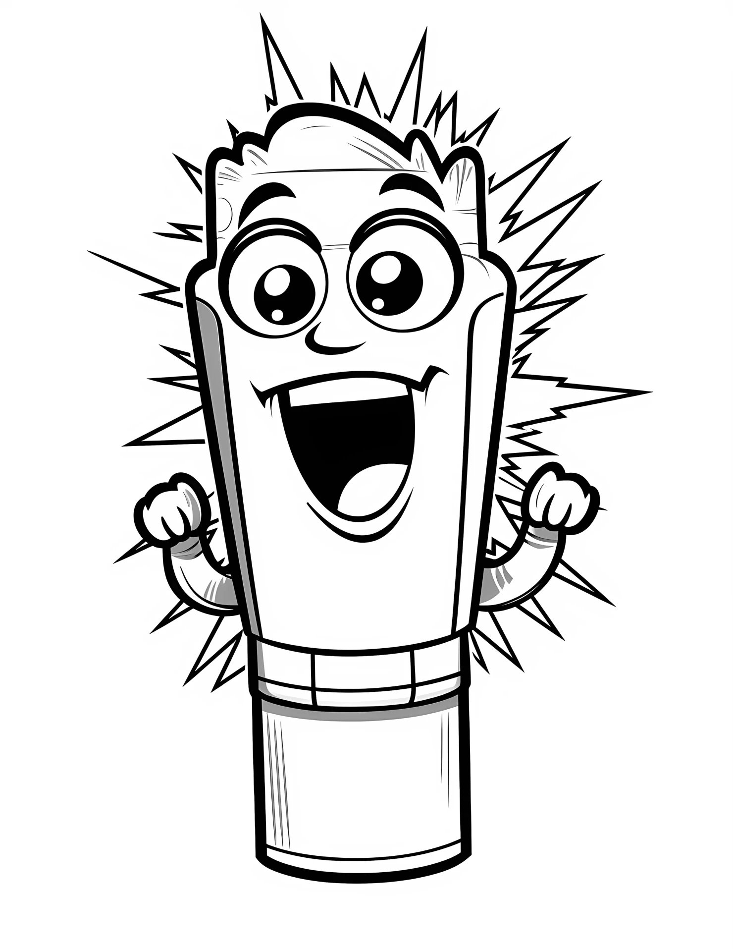 Flashlight for kids coloring page on white color background #31497