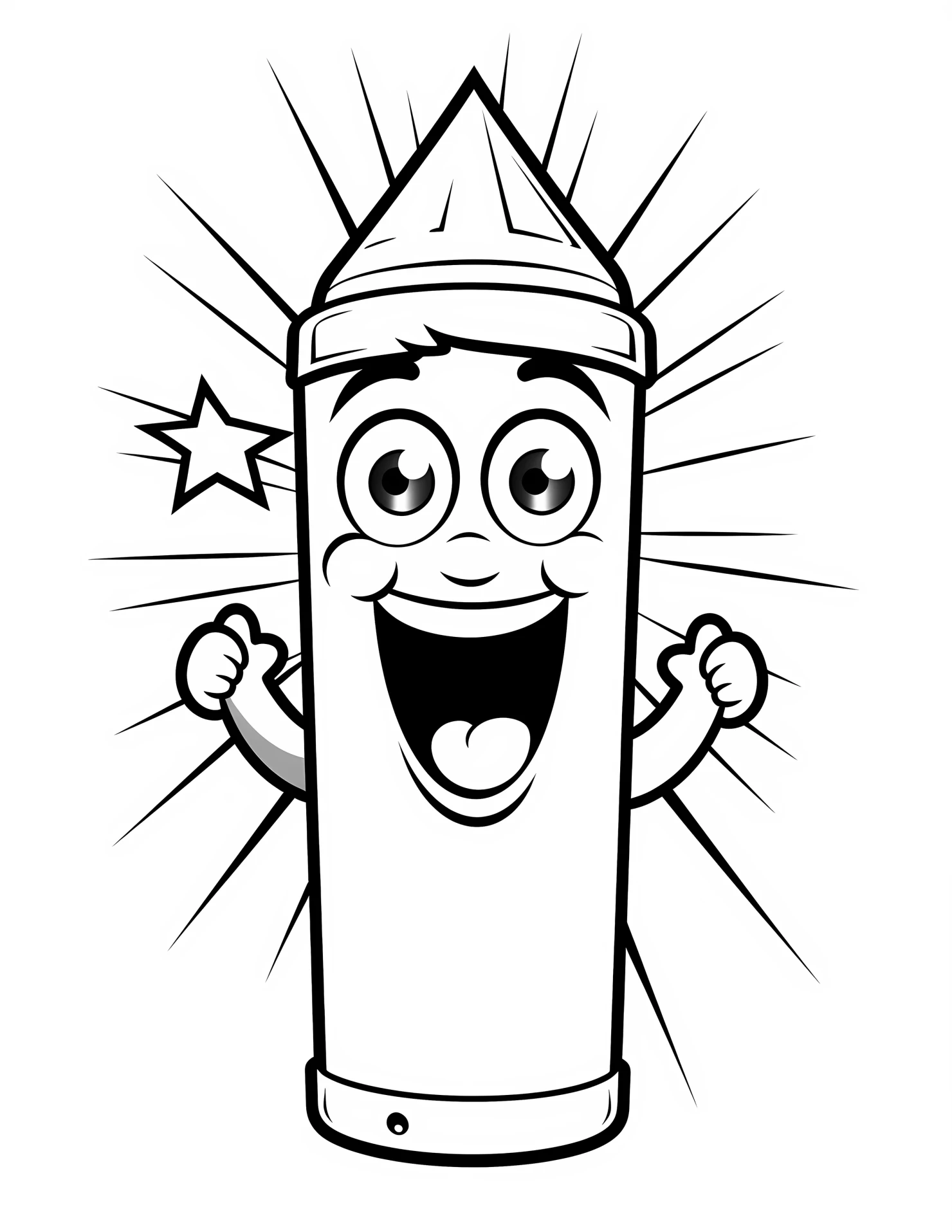 Flashlight for kids coloring page on white color background #31499