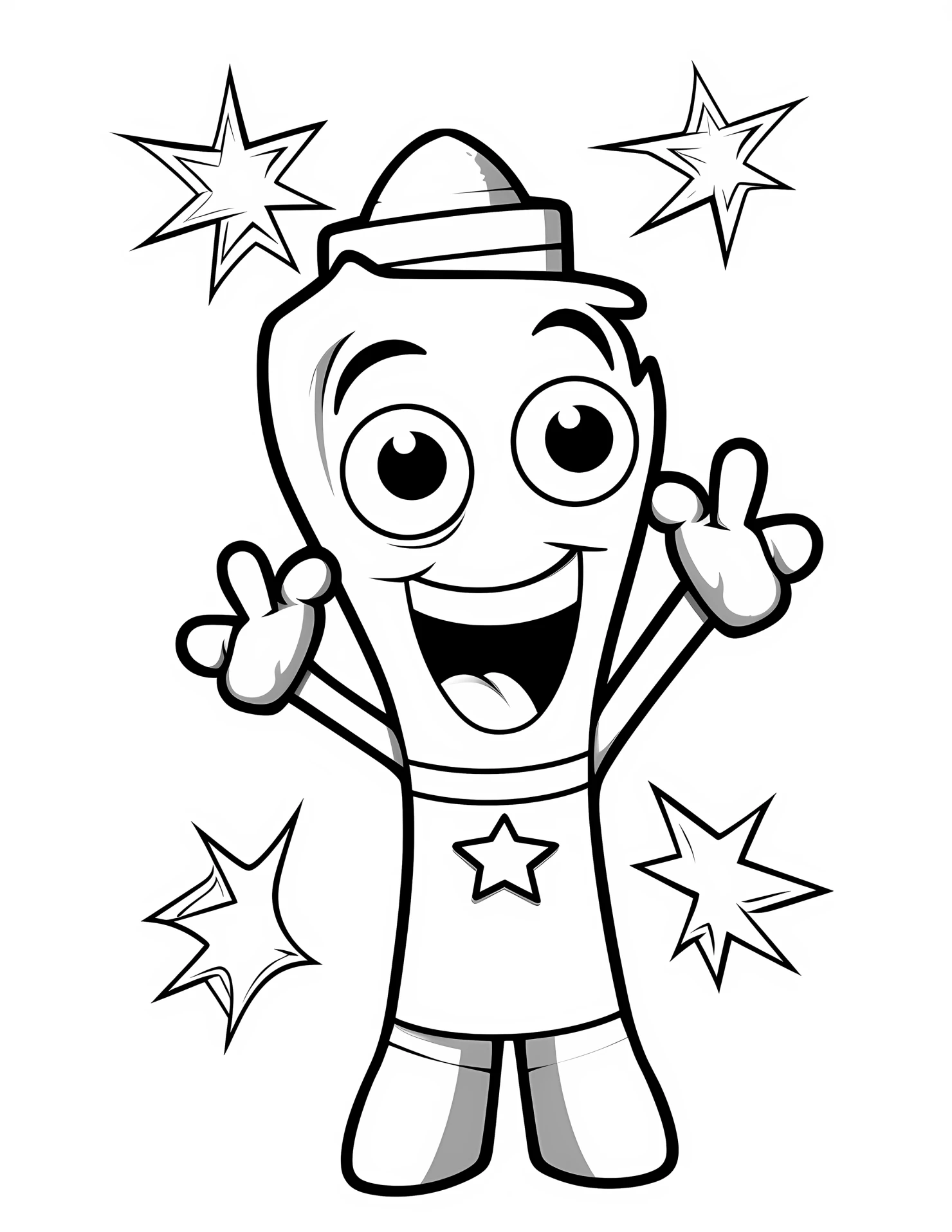 Flashlight for kids coloring page on white color background #31500