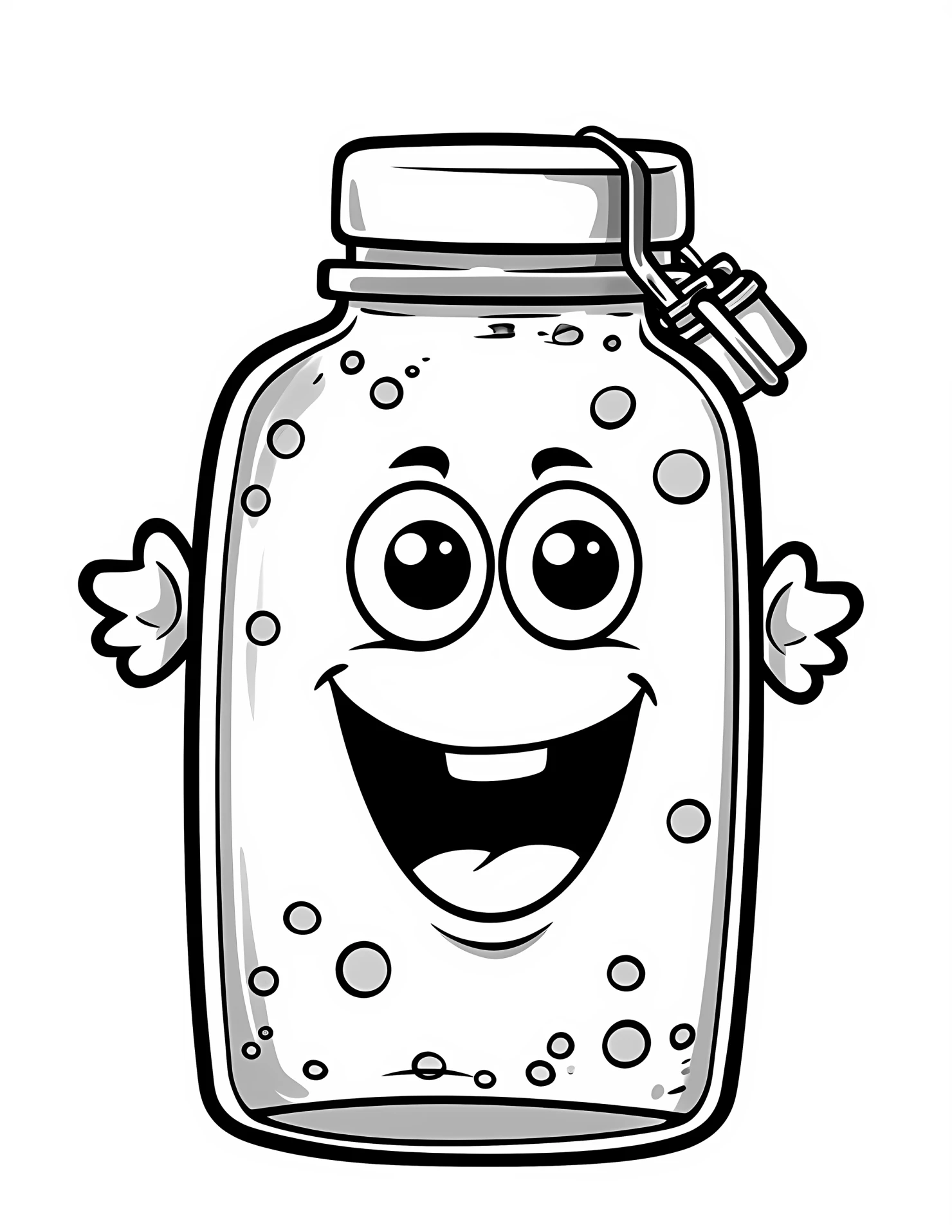 Flask for kids coloring page on white color background #31502