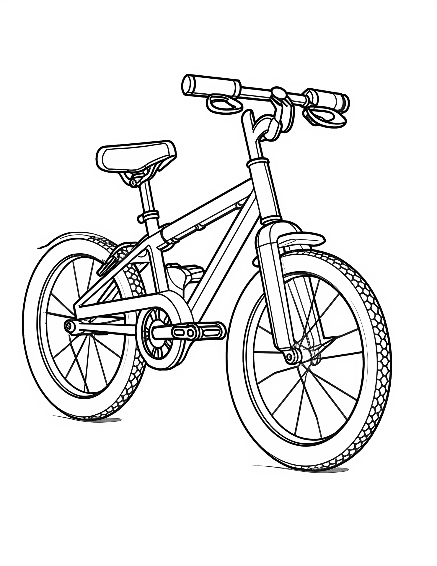 Folding bike for kids coloring page on white color background #31516
