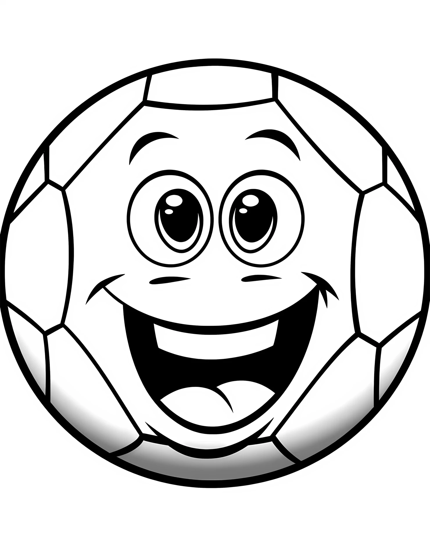 Football for kids coloring page on white color background #31521