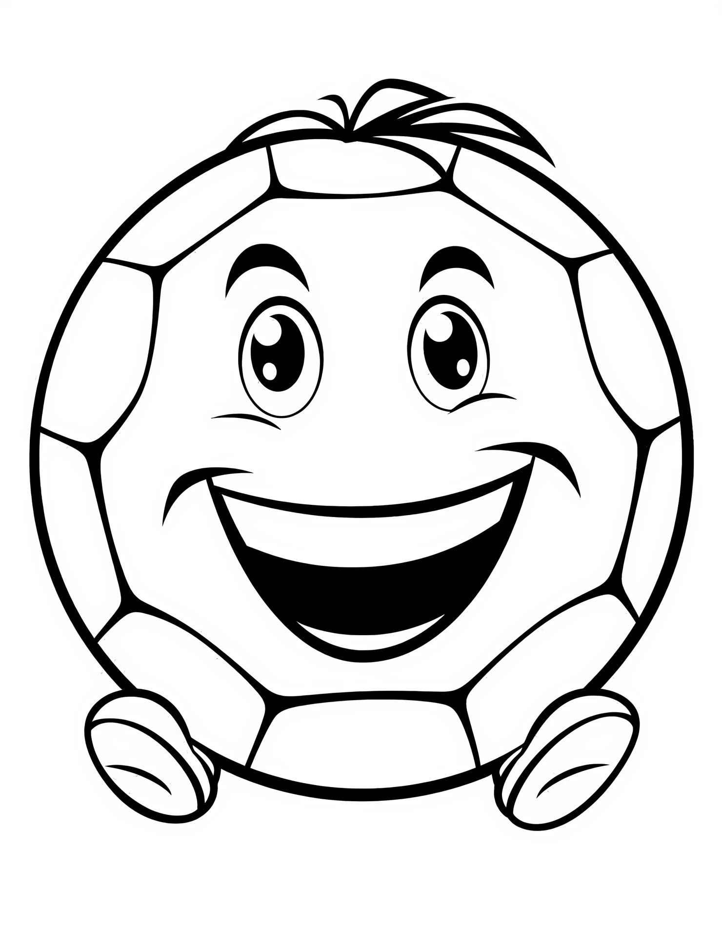 Football for kids coloring page on white color background #31522