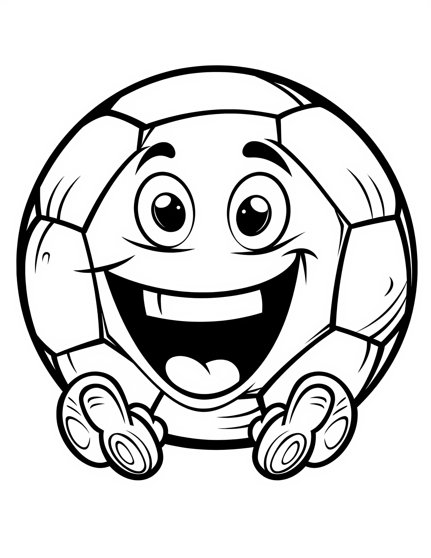 Football for kids coloring page on white color background #31526