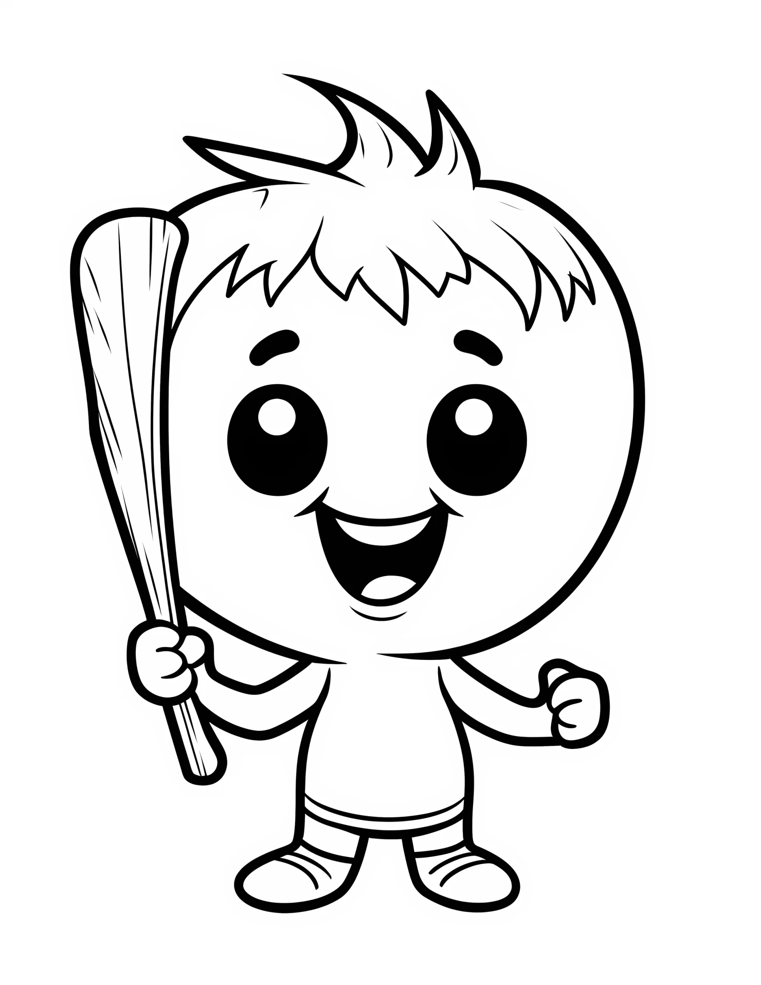 Forehand for kids coloring page on white color background #31535